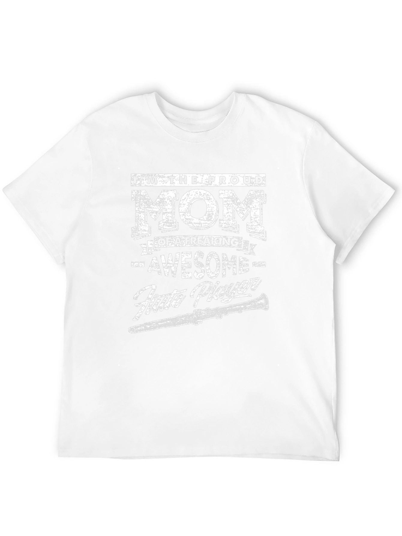 Proud Mom Awesome Flute Player Graphic T-Shirt