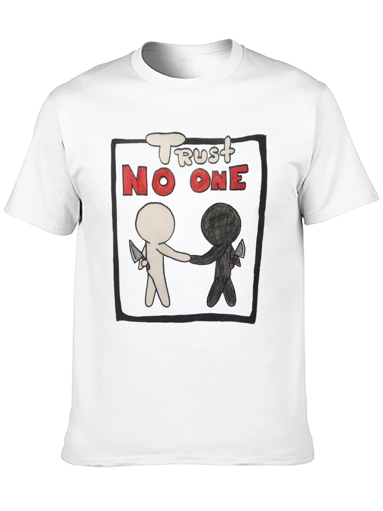 Trust No One Graphic Tee - Black