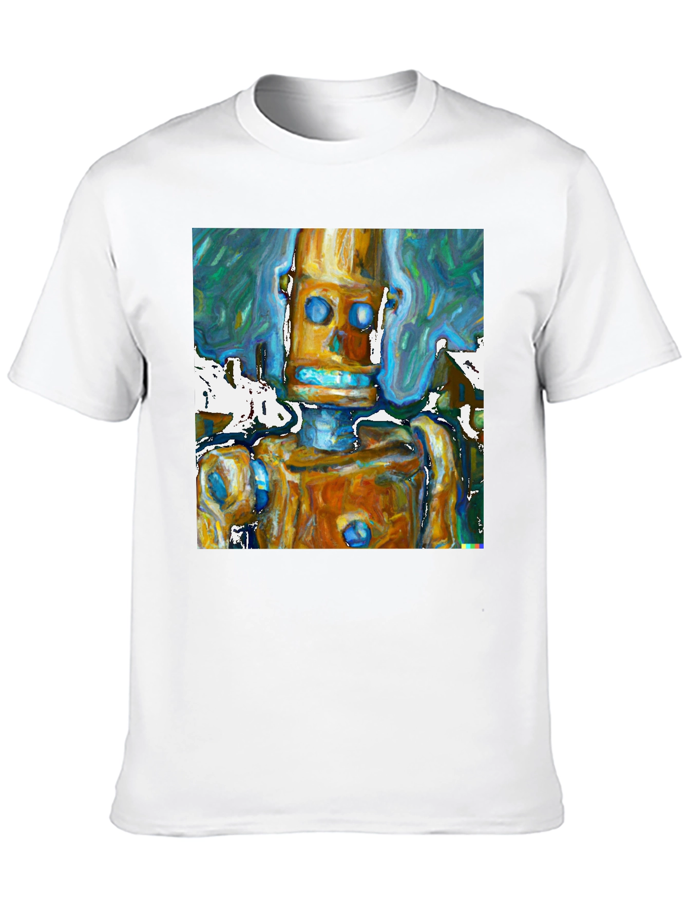 Abstract Robot Art Black T-Shirt