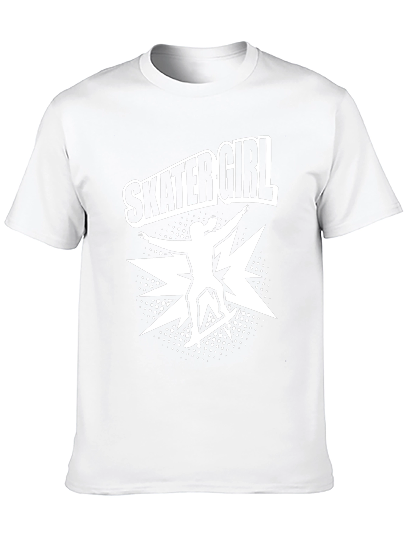 Skater Girl Graphic Tee - Black Cotton T-Shirt