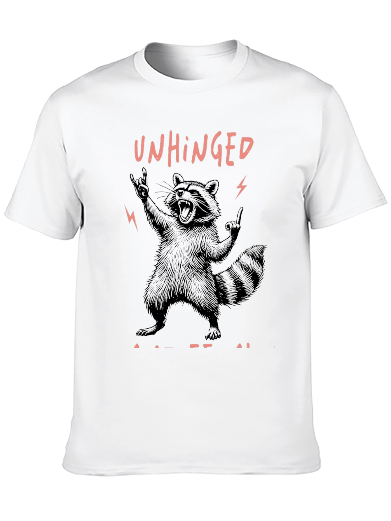 Unhinged Raccoon Graphic Tee - Rock On!