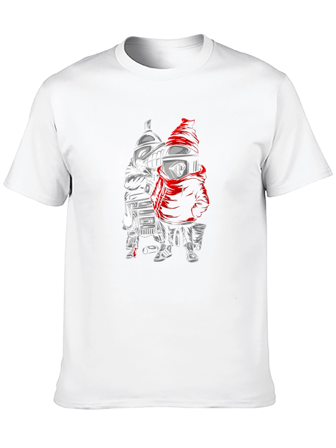 Spray Can Cartoon Graphic Black T-Shirt