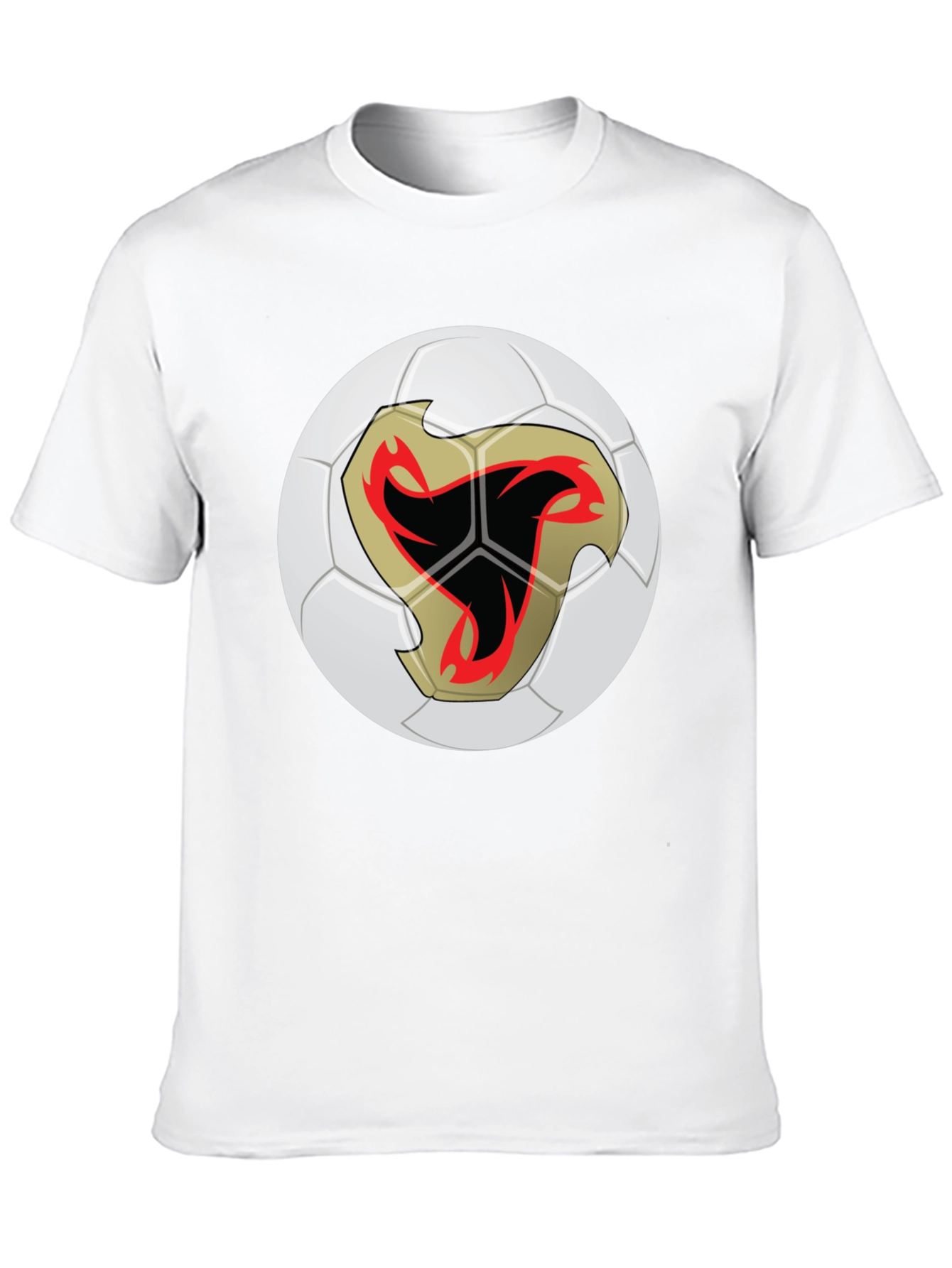 Soccer Ball Graphic Tee - Stylish Black T-Shirt
