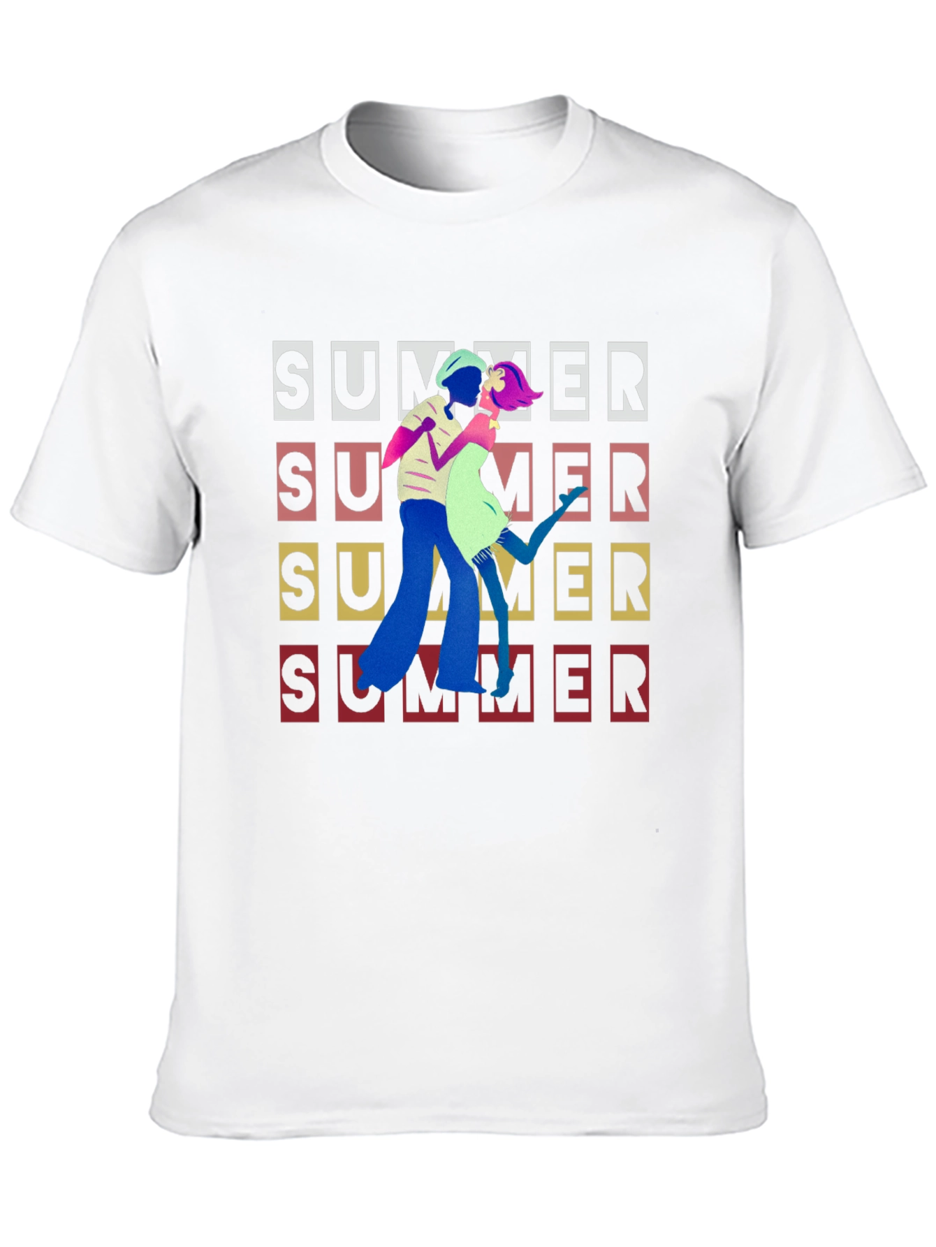 Retro Summer Dance Black T-Shirt