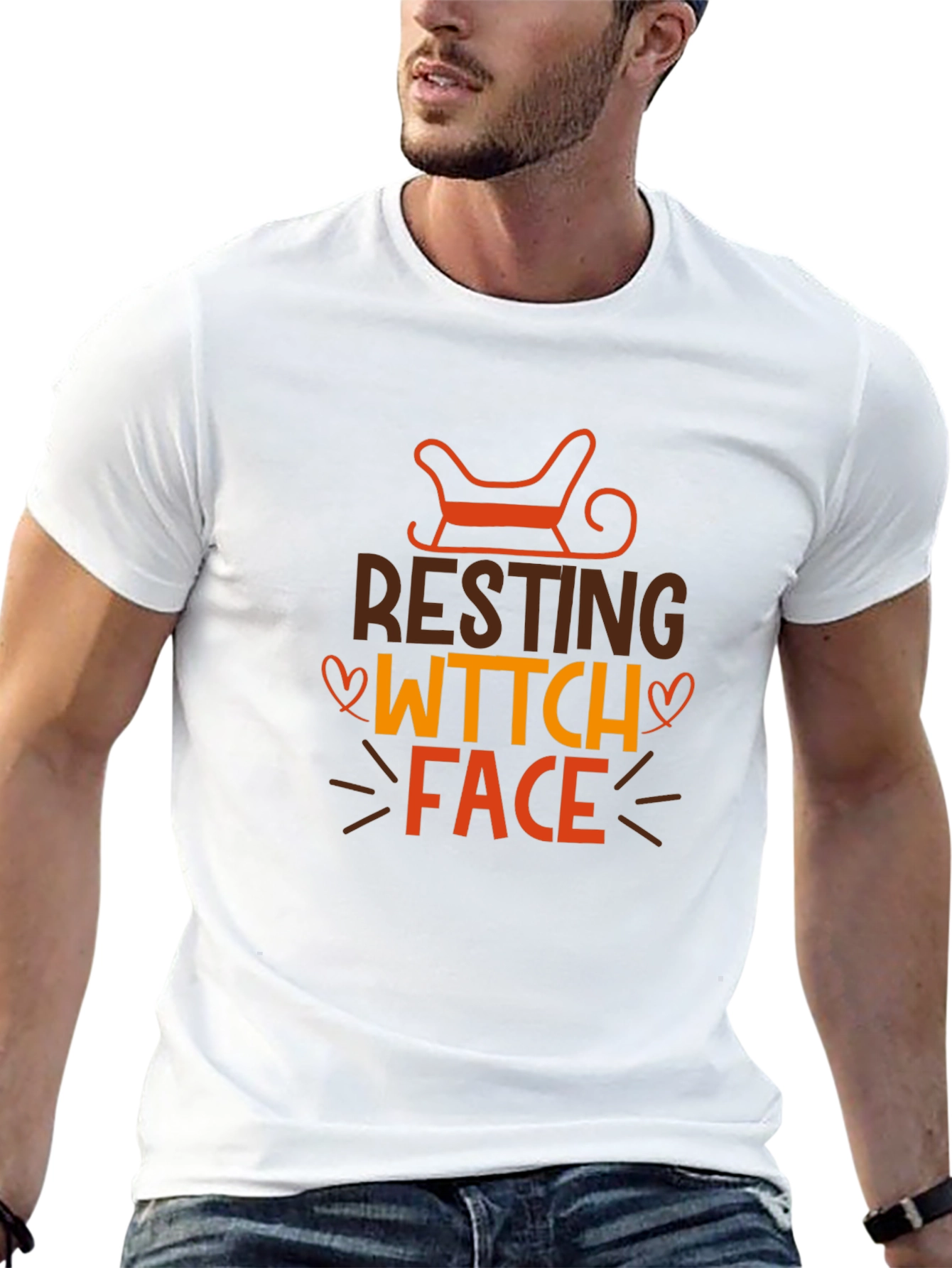 Resting Witch Face Halloween T-Shirt