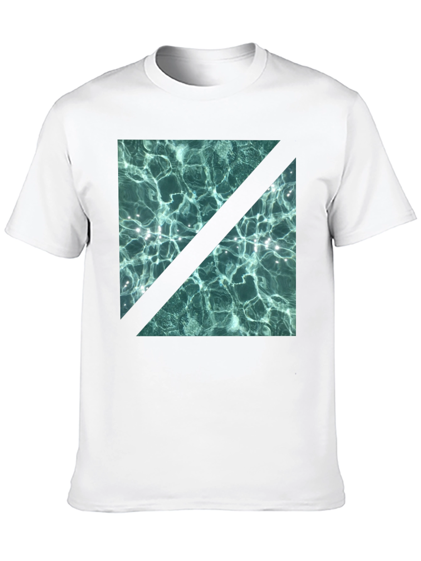 Abstract Water Design Black T-Shirt