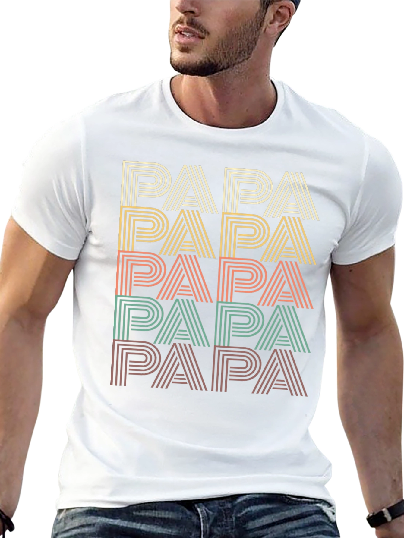 Retro Papa T-Shirt - Stylish Fathers Day Gift!