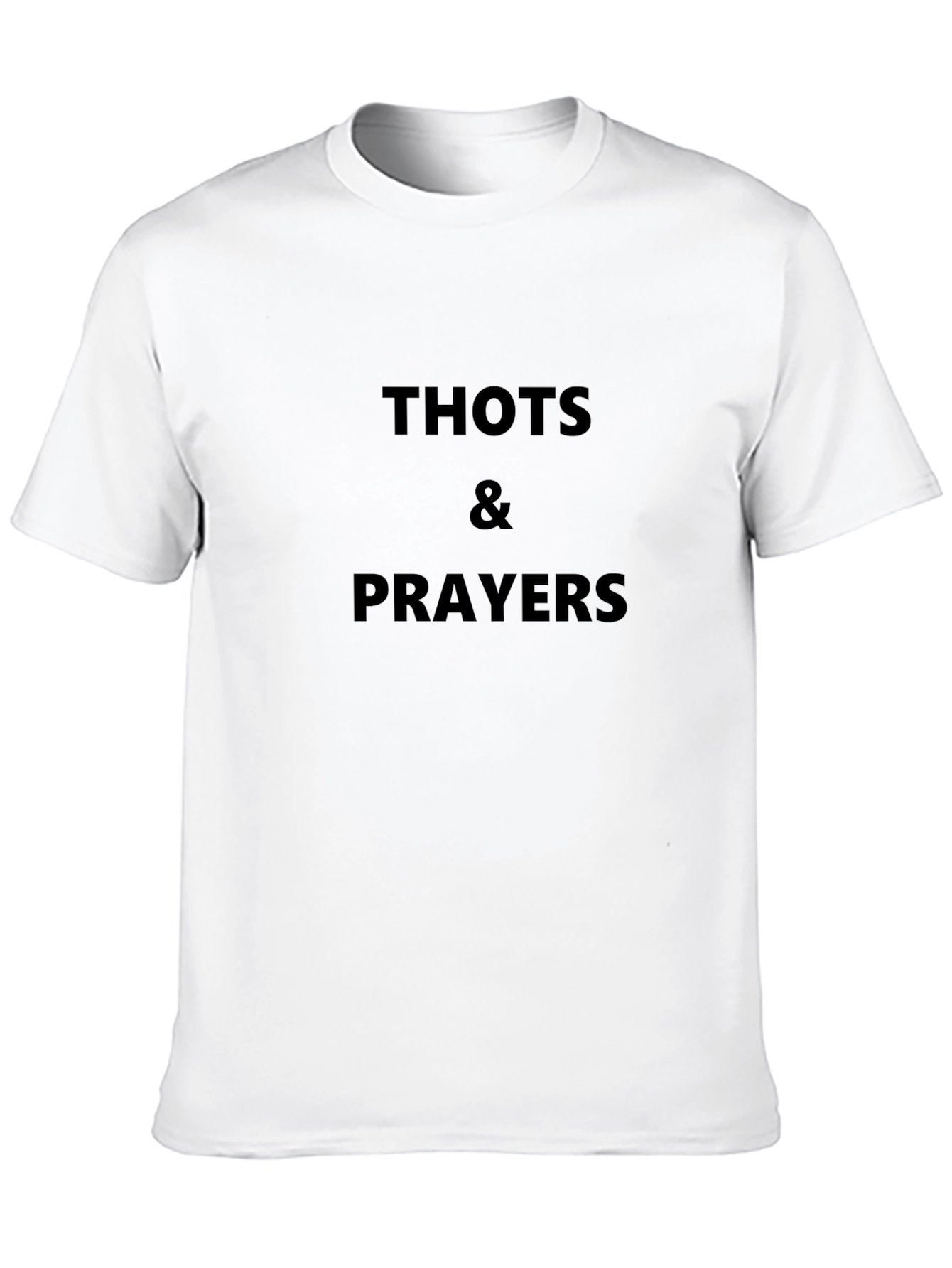 Thots & Prayers Graphic Tee - Black Crew Neck