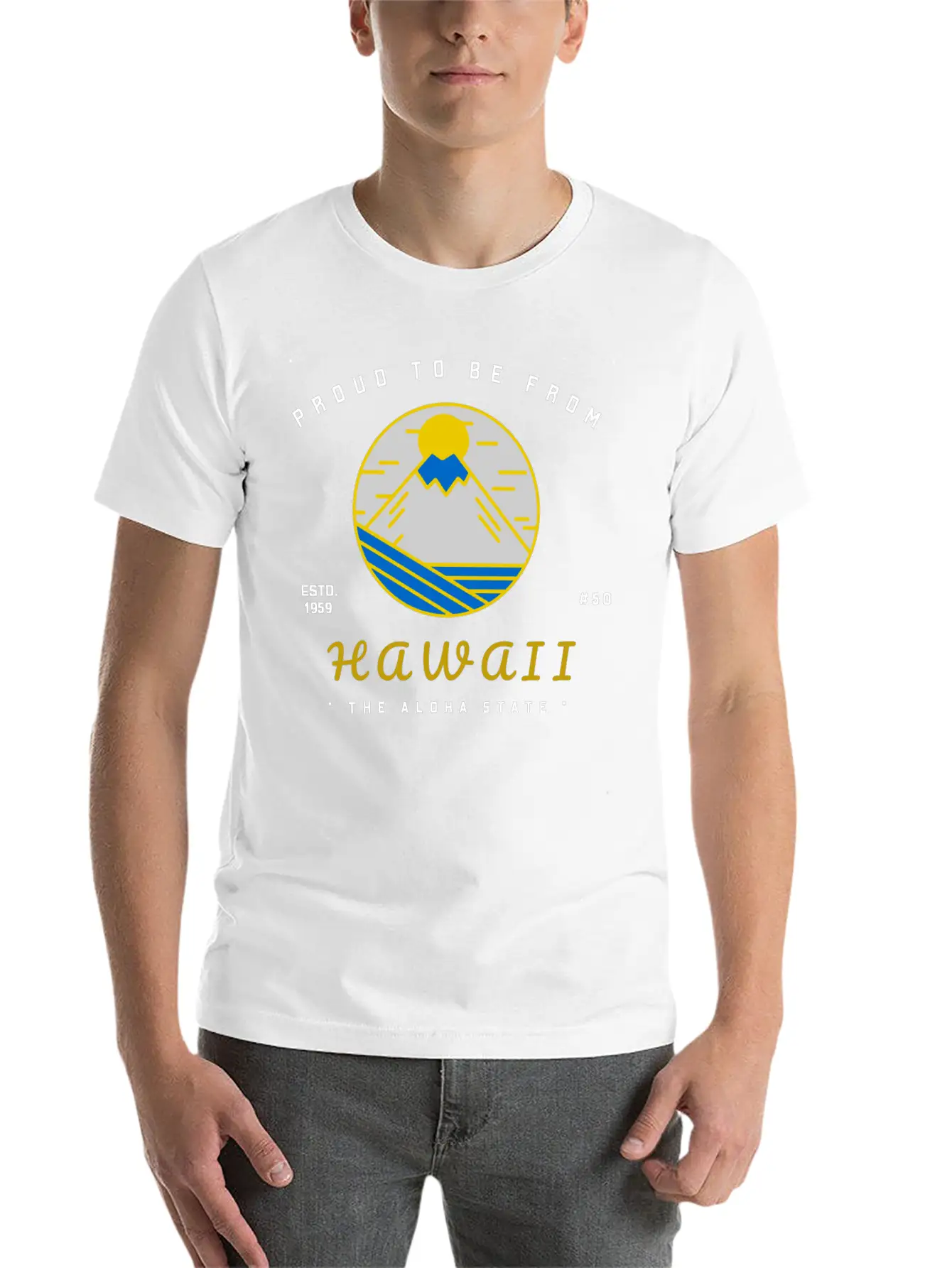 Proud To Be From HAWAII Lightweight Cotton T-Shirt – Daily Comfort Graphic Shirt