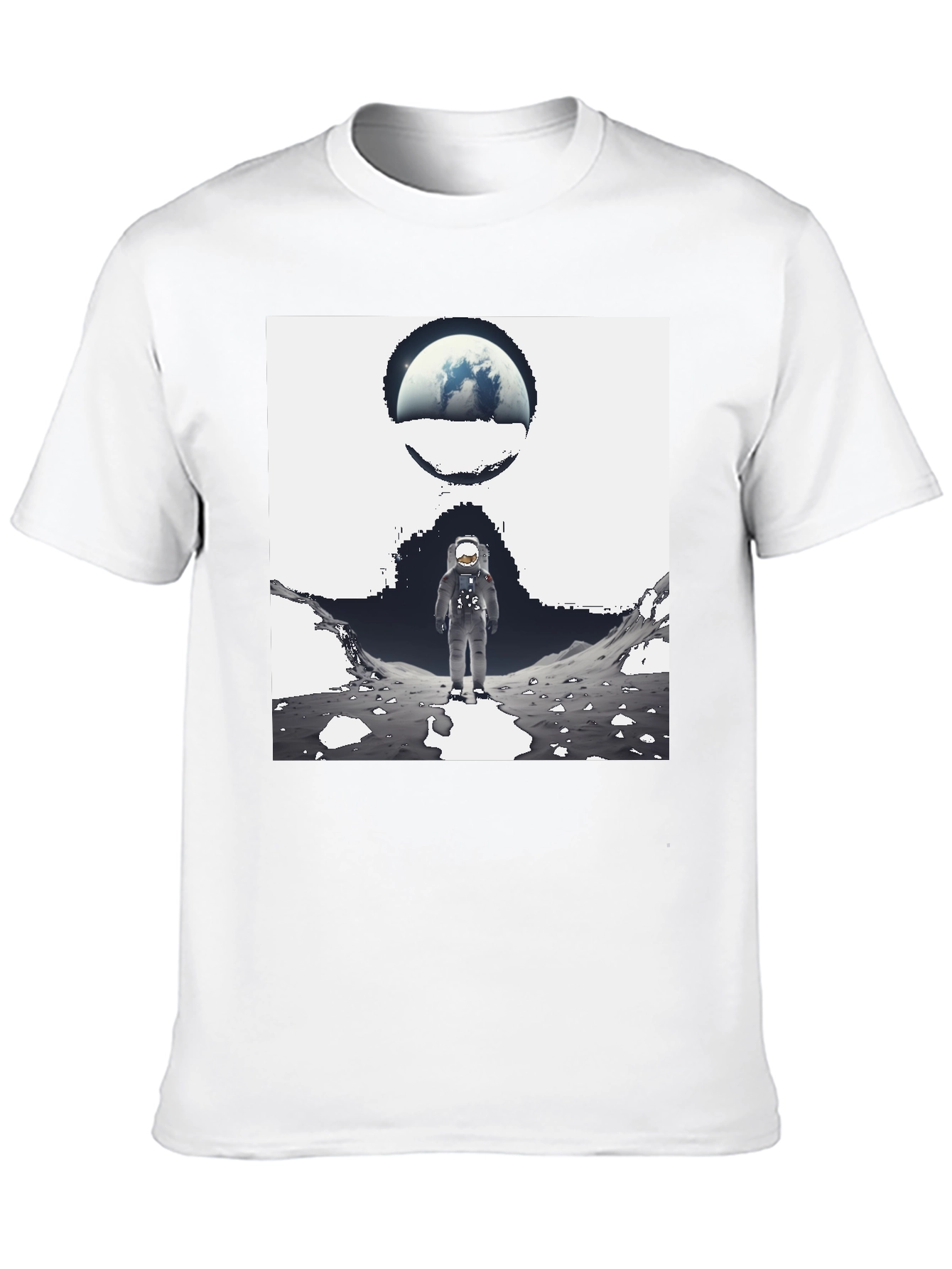 Astronaut Graphic Black Tee - Space Exploration