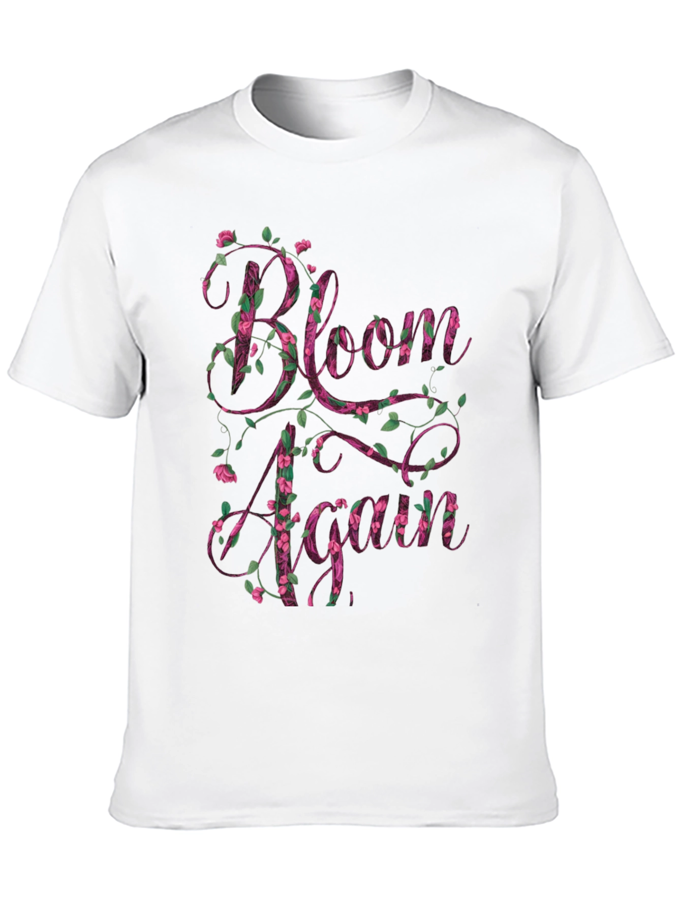 Bloom Again Floral Graphic T-Shirt - Black