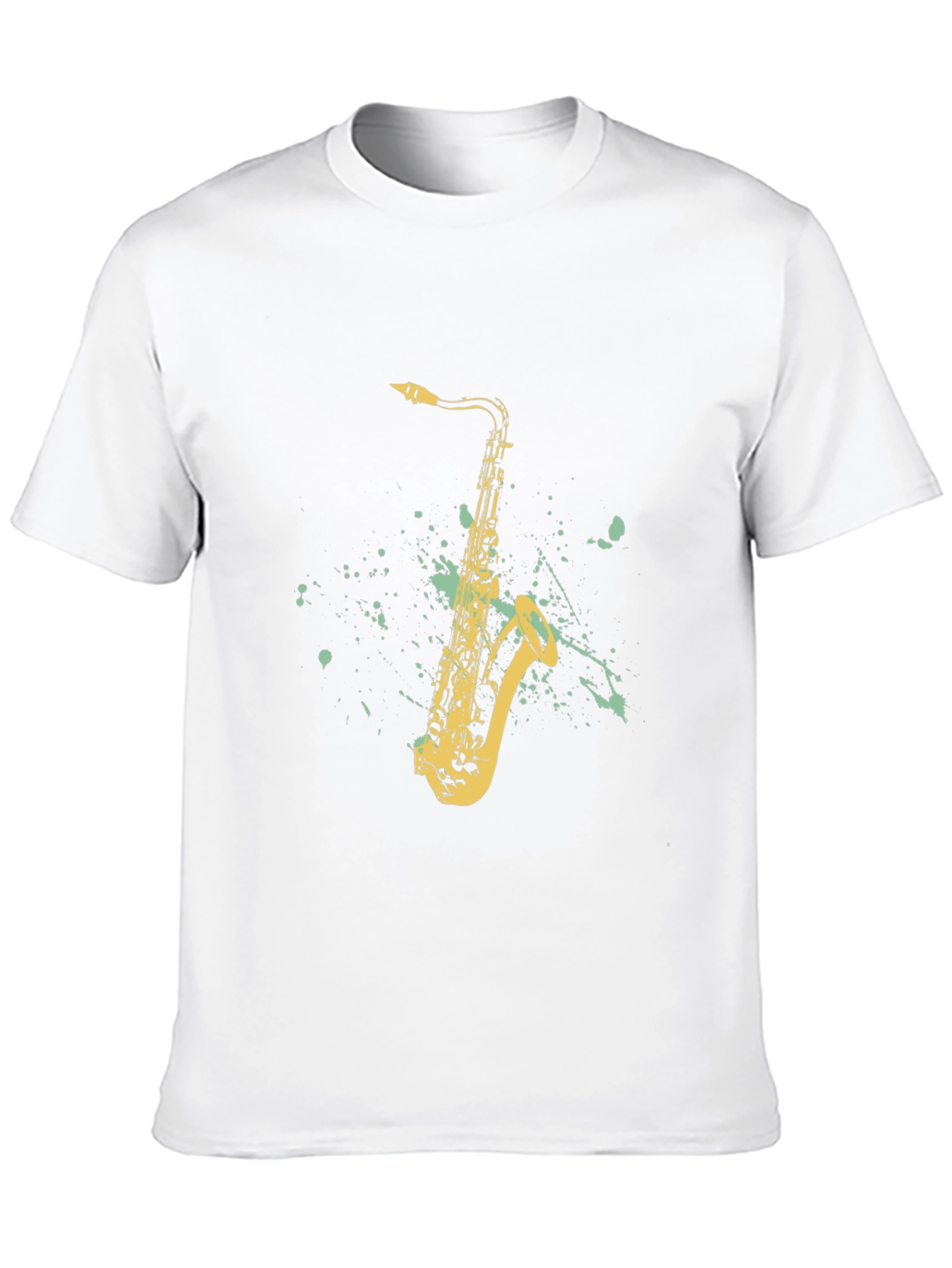 Saxophone Graphic T-Shirt - Black Cotton Tee