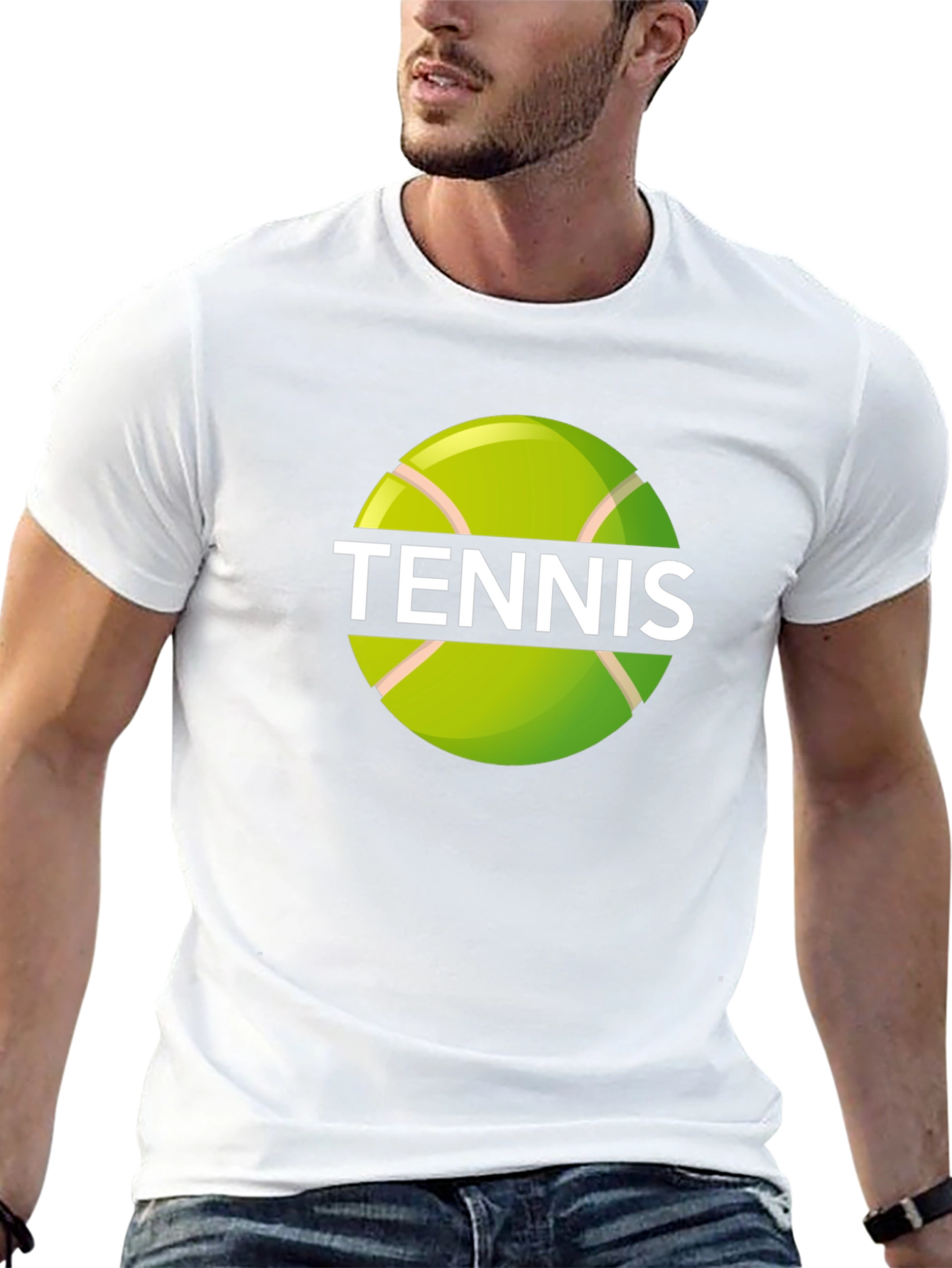 Tennis Ball Graphic Black T-Shirt