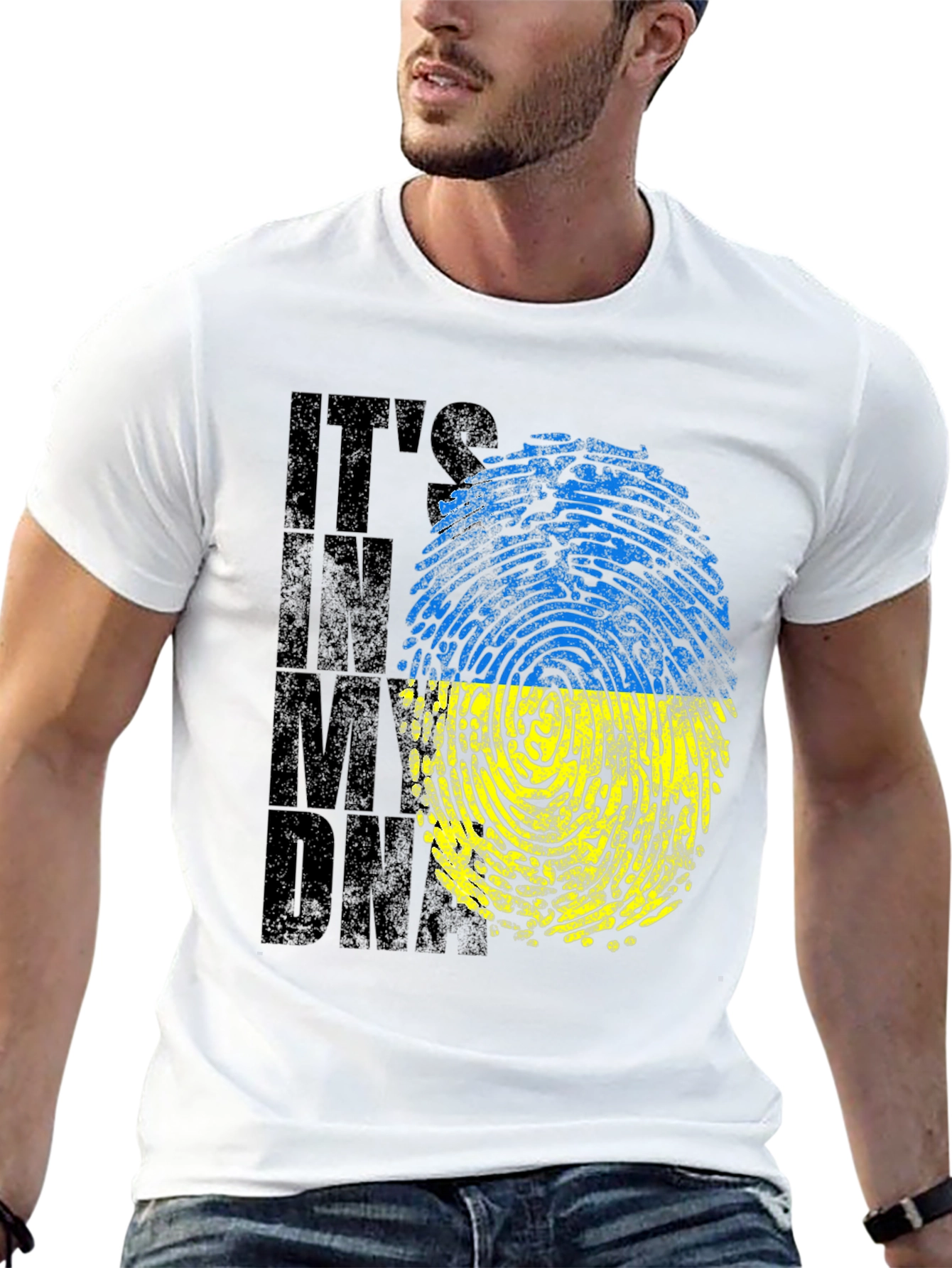 Ukraine DNA Fingerprint Graphic T-Shirt