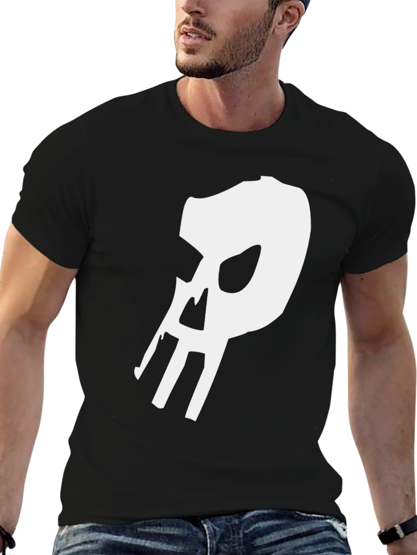 Skull Graphic Black T-Shirt - Edgy Fashion