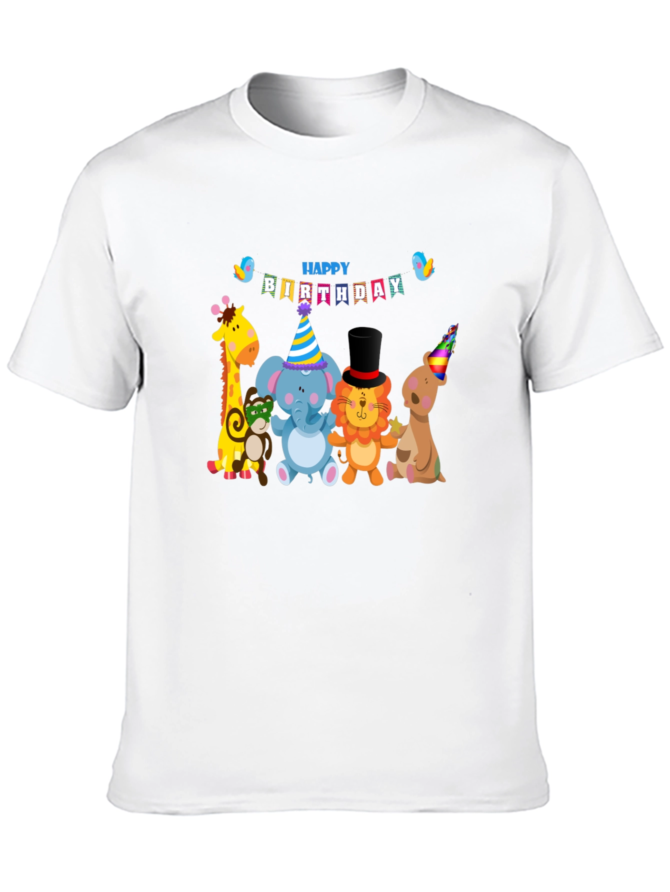 Birthday Animals Graphic Tee - Fun Celebration Shirt