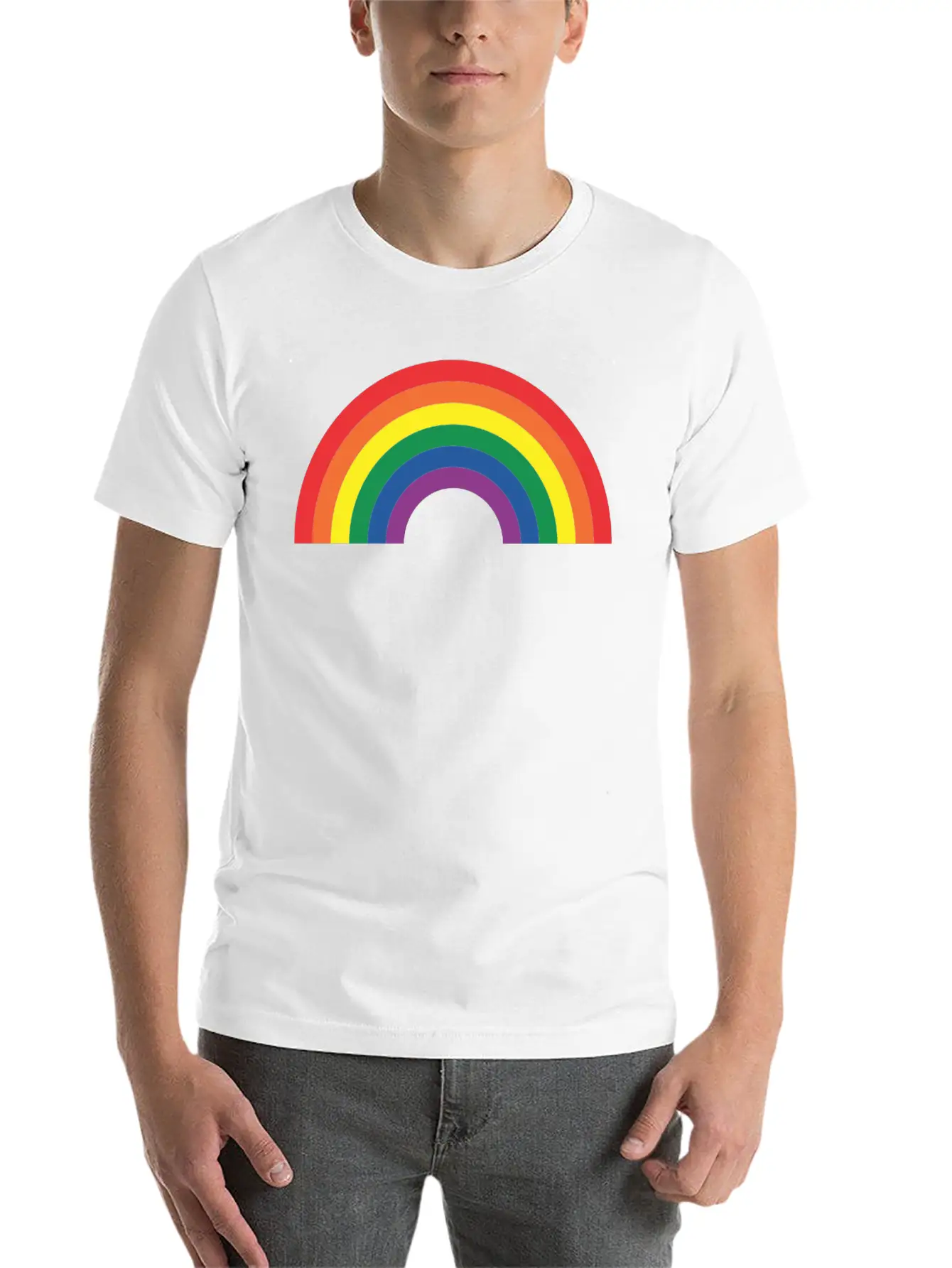 Rainbow Lightweight Cotton T-Shirt – Daily Comfort Graphic Shirt