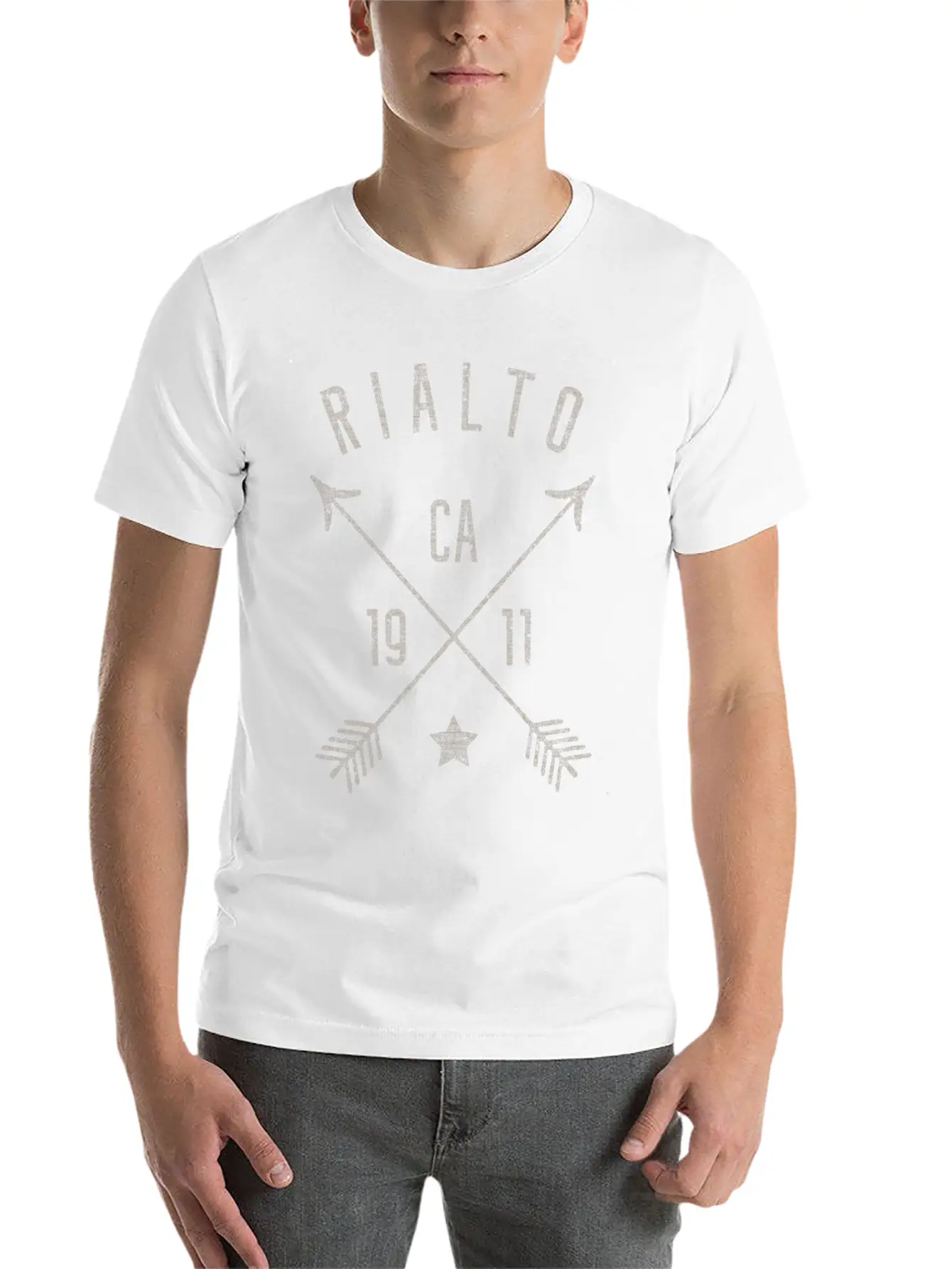 Rialto Ca Home City Distressed Boho Arrows Lightweight Cotton T-Shirt – Daily Comfort Graphic Shirt
