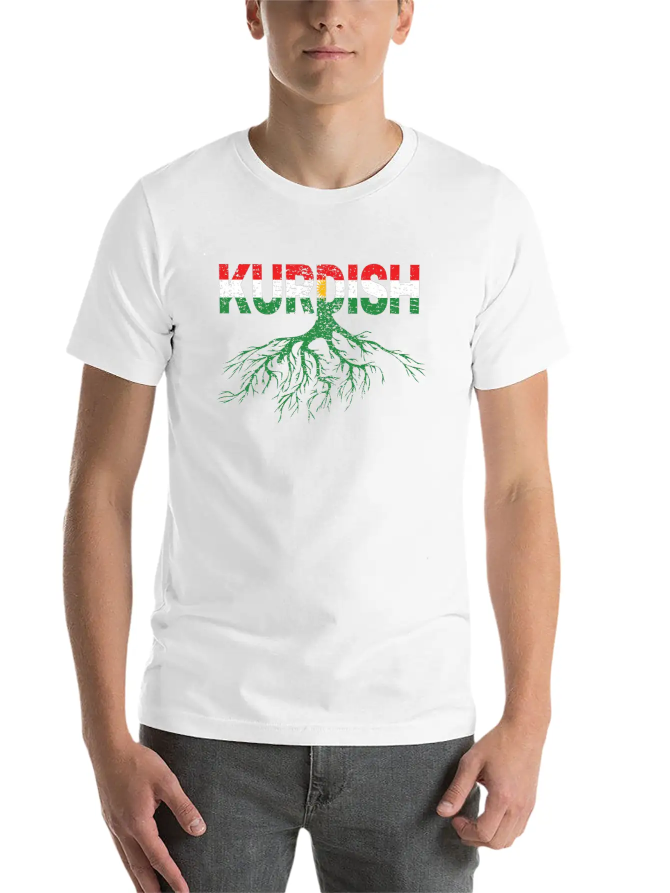Roots Kurdistan Kurdish Flag Gift Kurd Lightweight Cotton T-Shirt – Daily Comfort Graphic Shirt