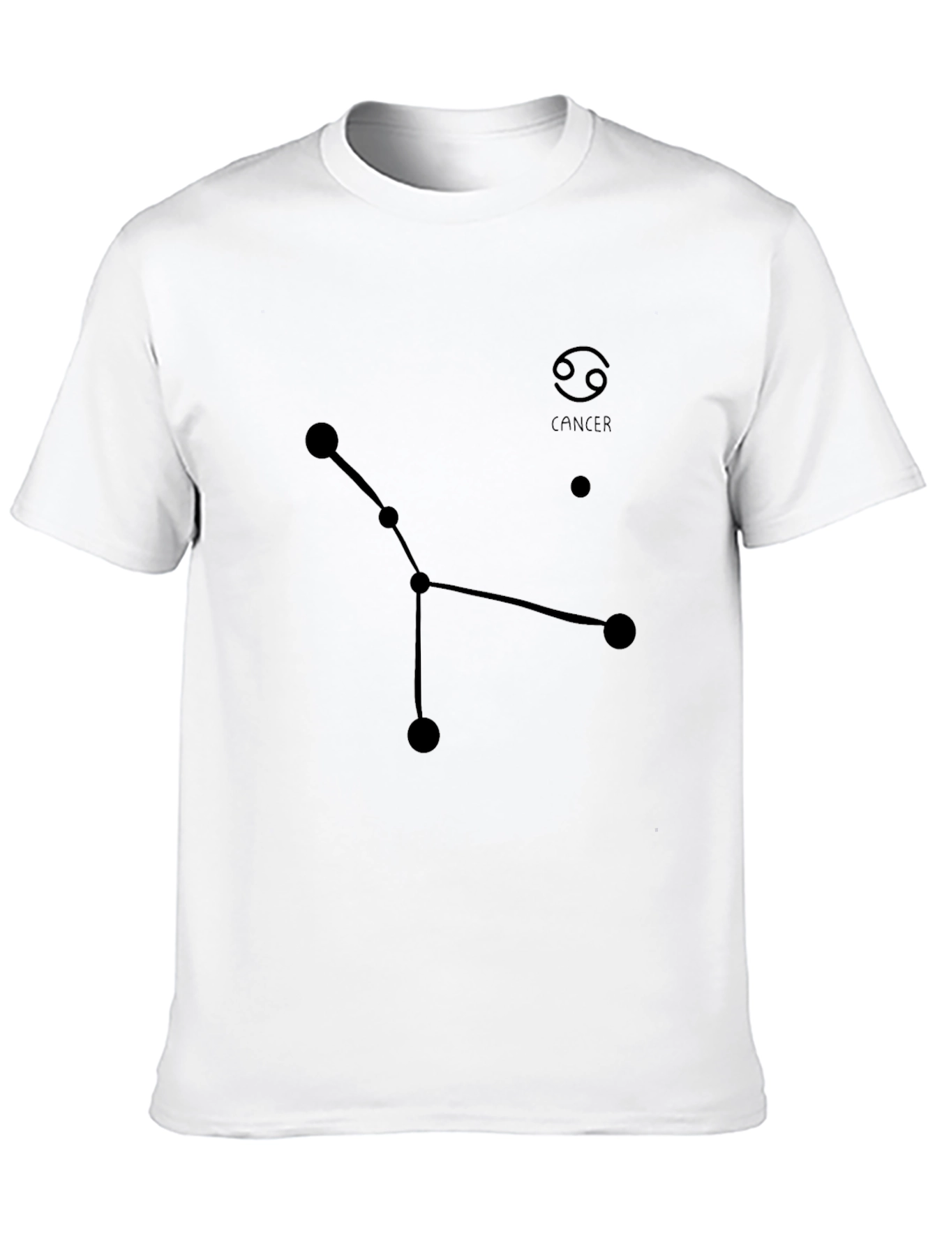 Cancer Constellation Black T-Shirt Zodiac Astrology Gift