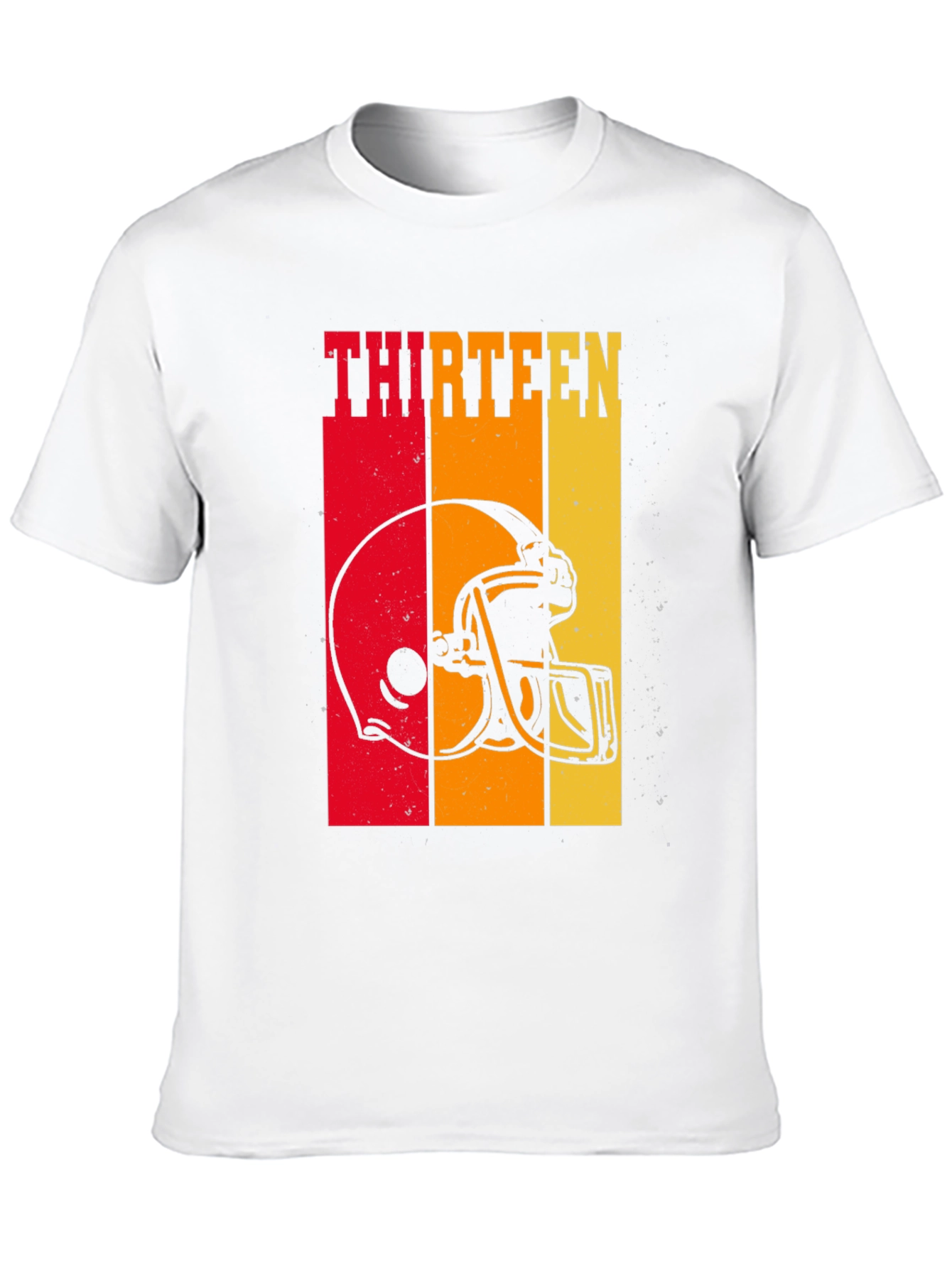Thirteen Football Helmet Graphic T-Shirt
