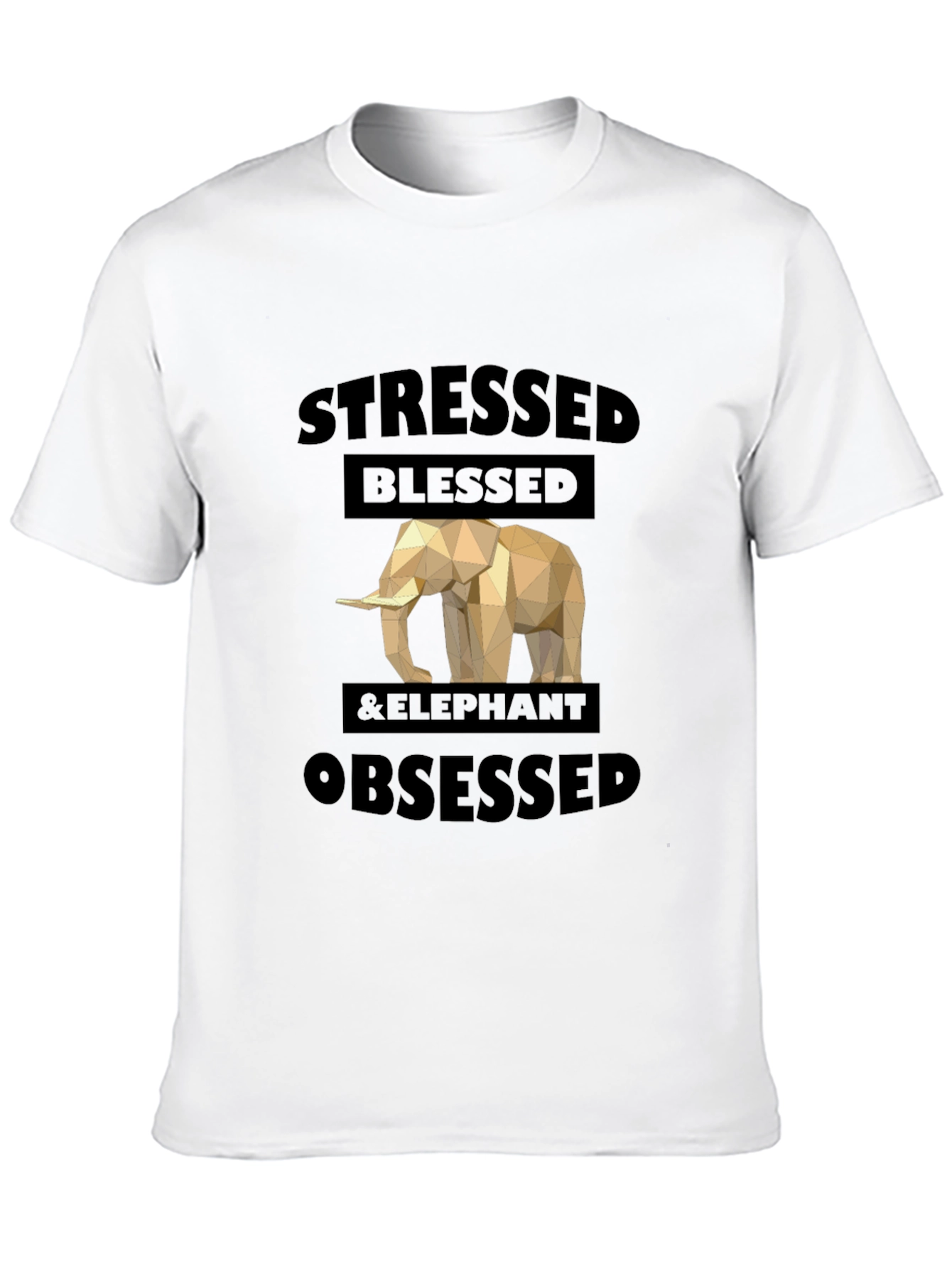 Stressed Blessed & Elephant Obsessed Graphic Tee
