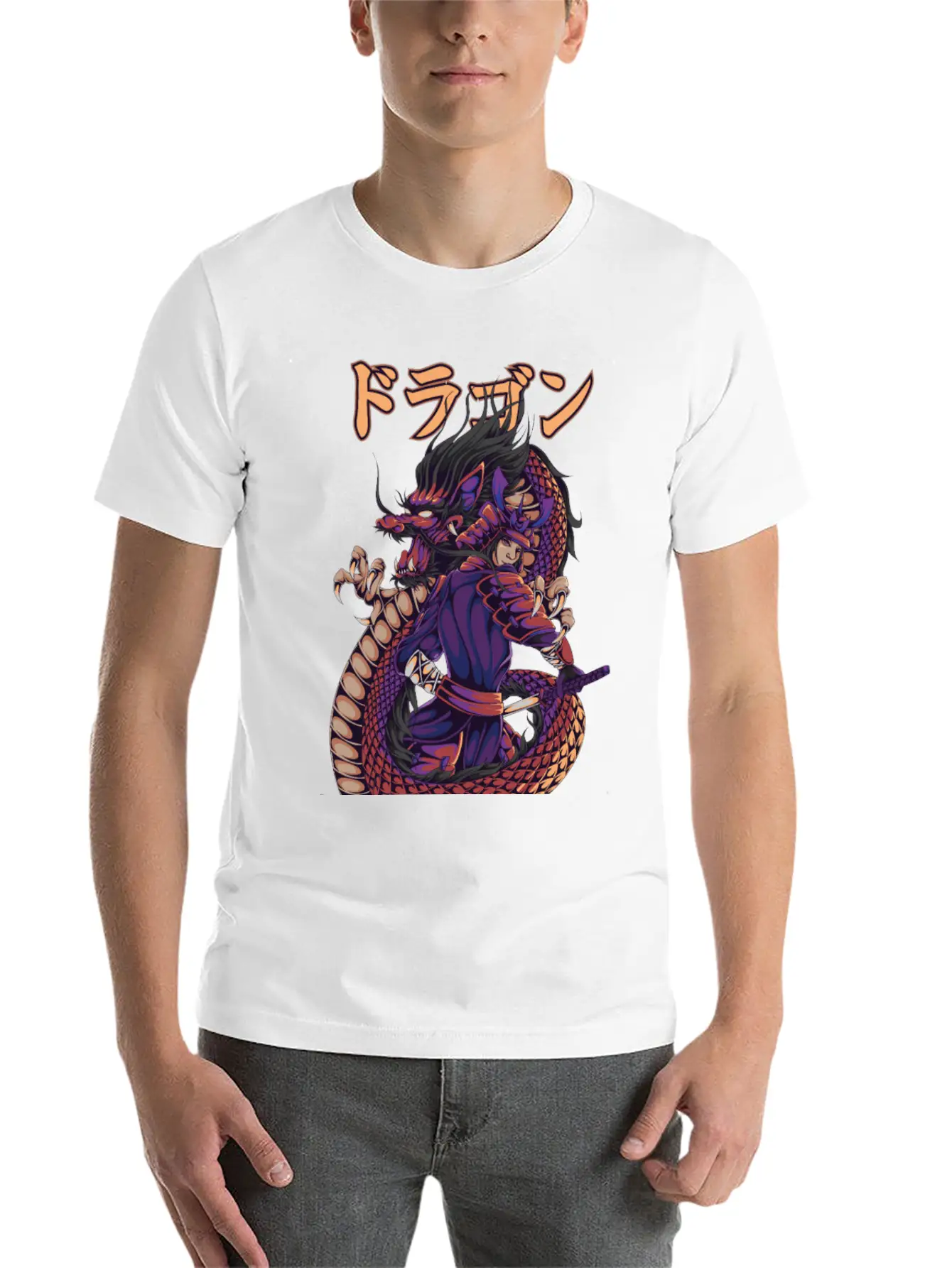 Samurai Spirit Lightweight Cotton T-Shirt – Daily Comfort Graphic Shirt