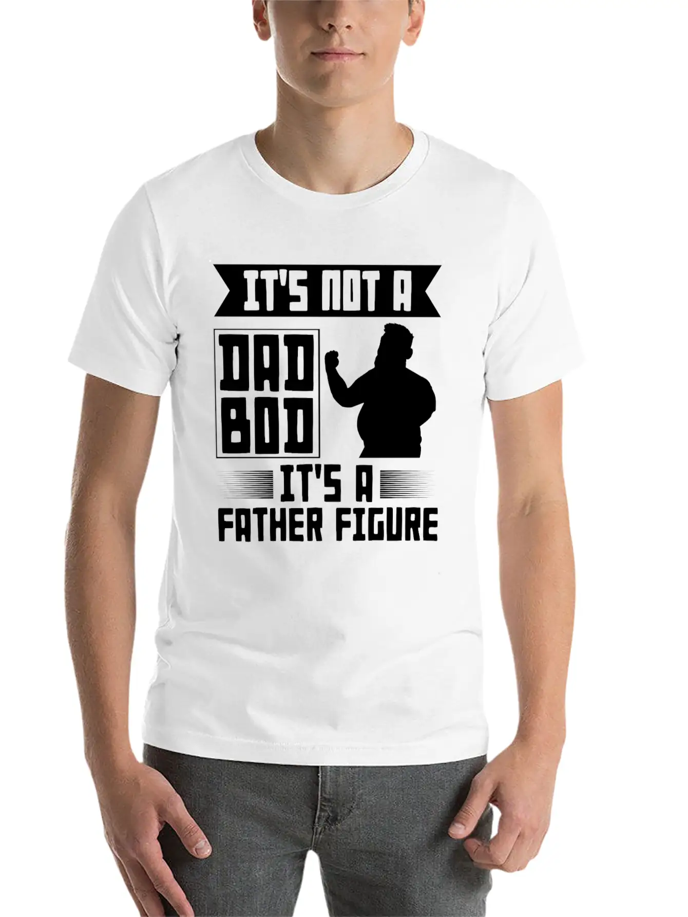 Sarcastic Dad Bod Father Lightweight Cotton T-Shirt – Daily Comfort Graphic Shirt
