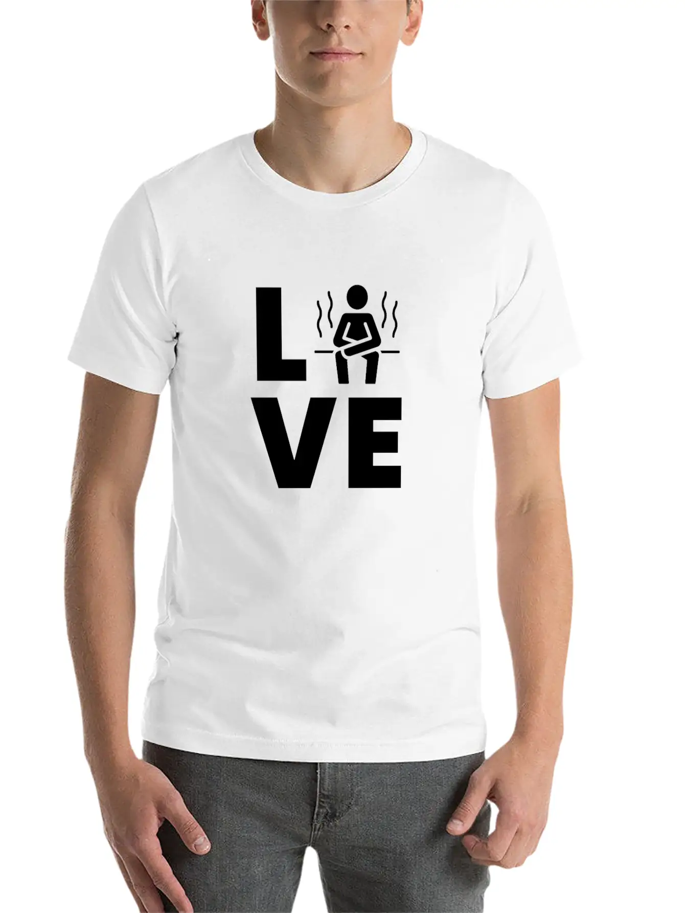 Sauna - LOVE Sit In The Sauna Lightweight Cotton T-Shirt – Daily Comfort Graphic Shirt