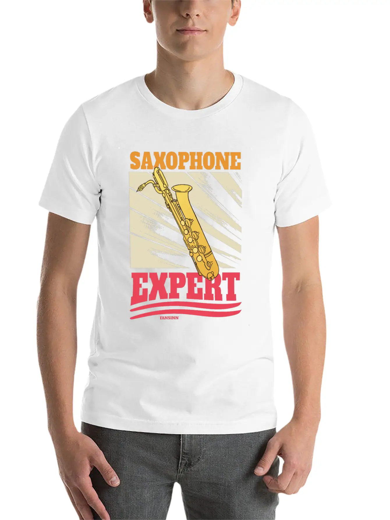 Saxophone Expert Lightweight Cotton T-Shirt – Daily Comfort Graphic Shirt