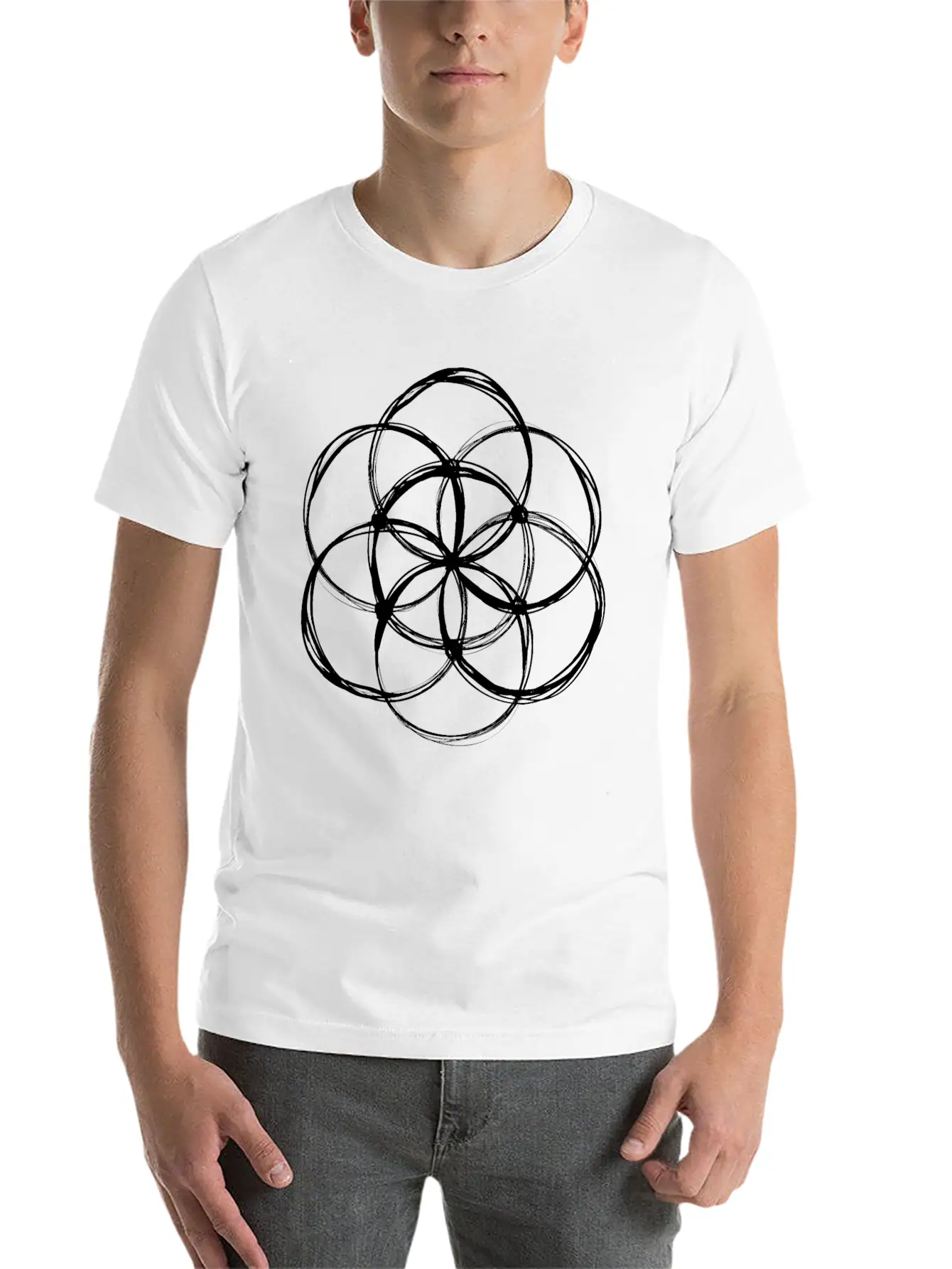 Seed Of Life Lightweight Cotton T-Shirt – Daily Comfort Graphic Shirt