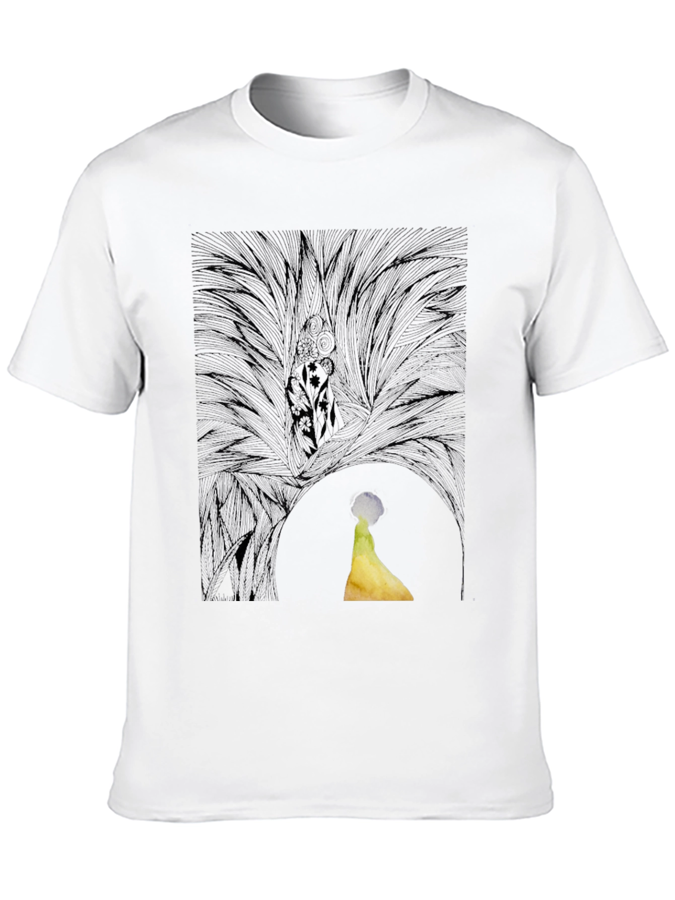 Abstract Graphic Print Black Casual T-Shirt