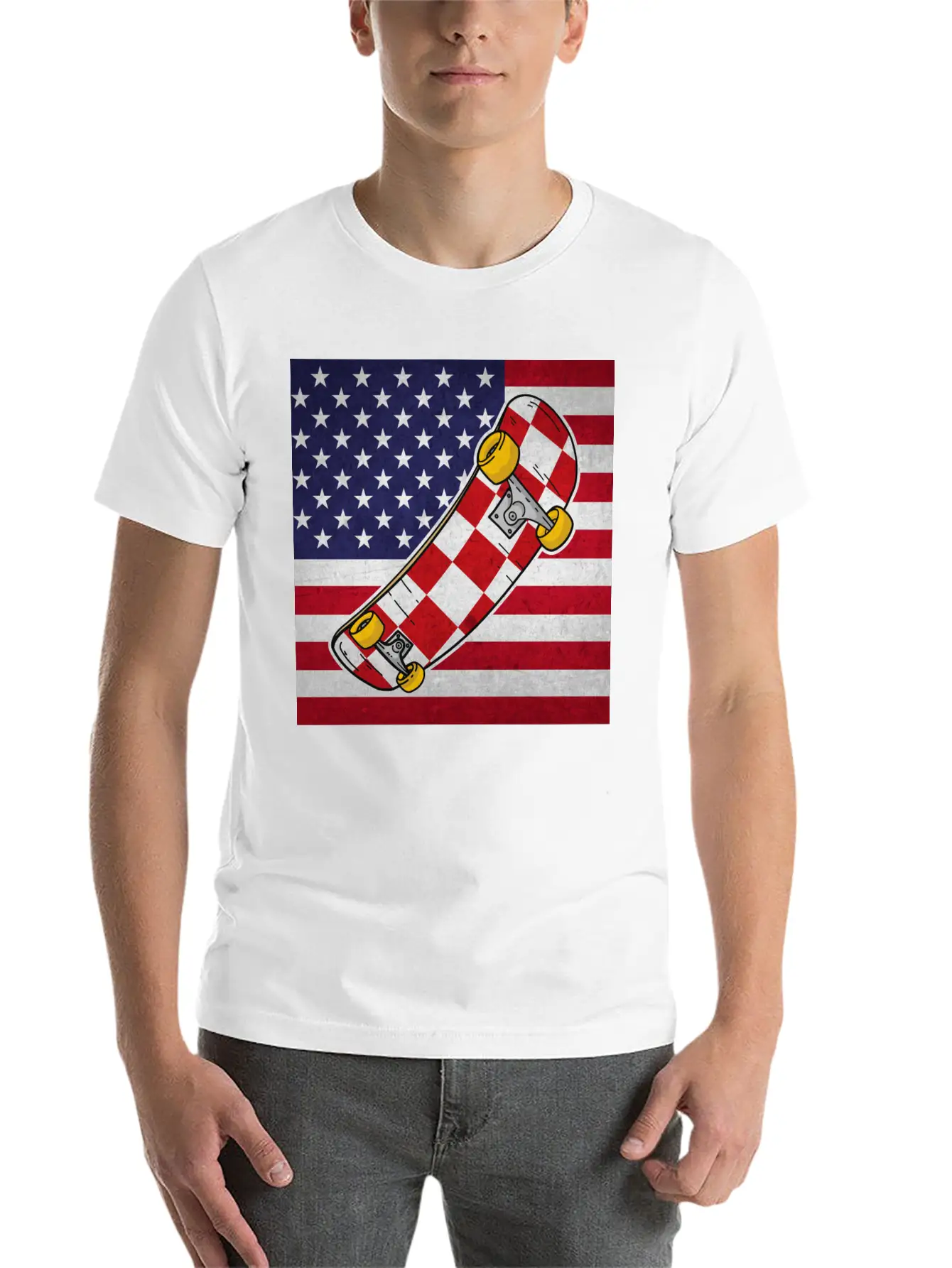 Skateboard Skater Lightweight Cotton T-Shirt – Daily Comfort Graphic Shirt