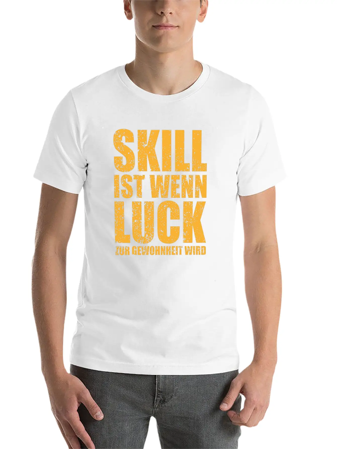 Skill Is A Gift When Luck Becomes A Habit Lightweight Cotton T-Shirt – Daily Comfort Graphic Shirt