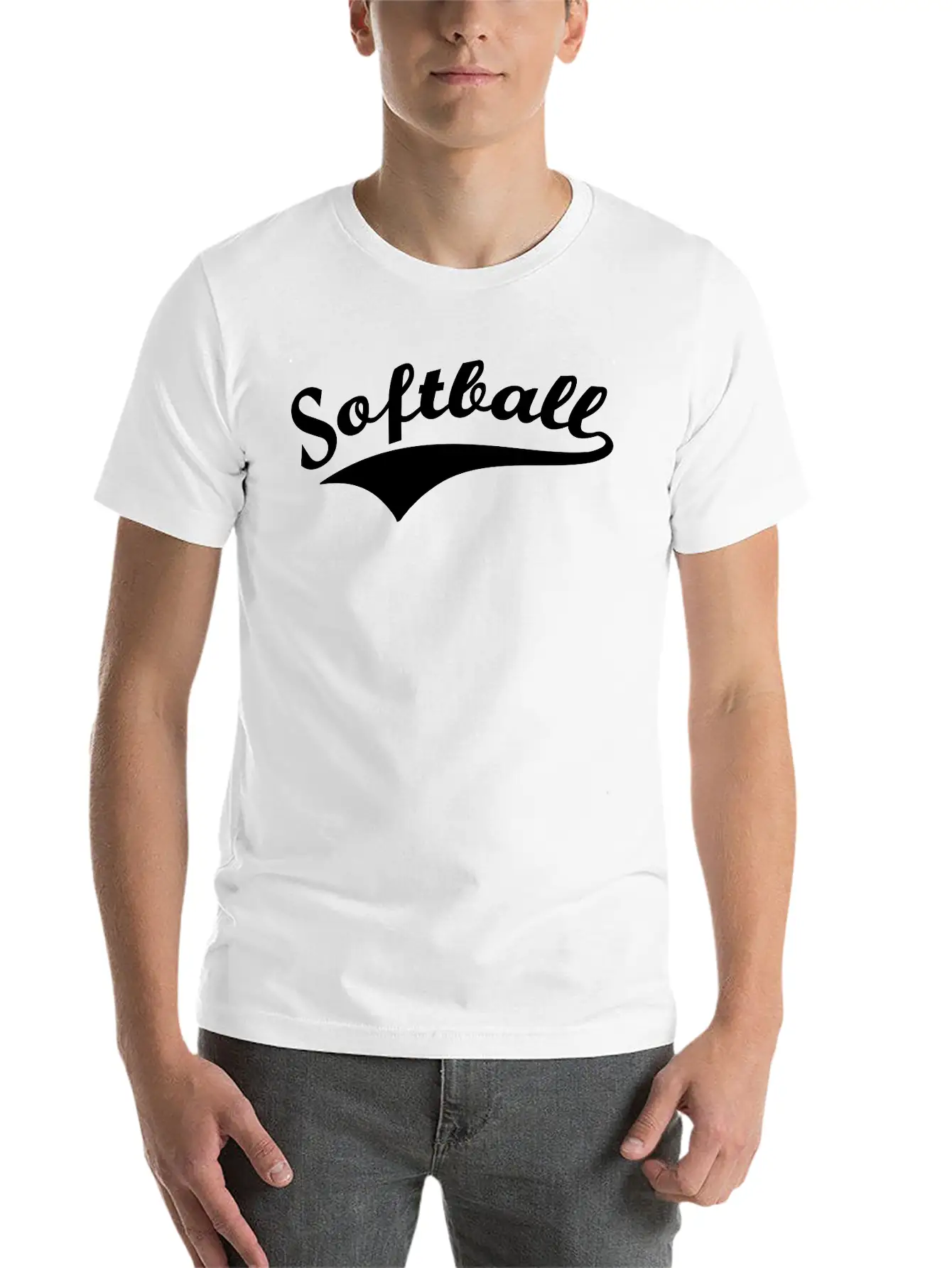 Softball Lettering Lightweight Cotton T-Shirt – Daily Comfort Graphic Shirt