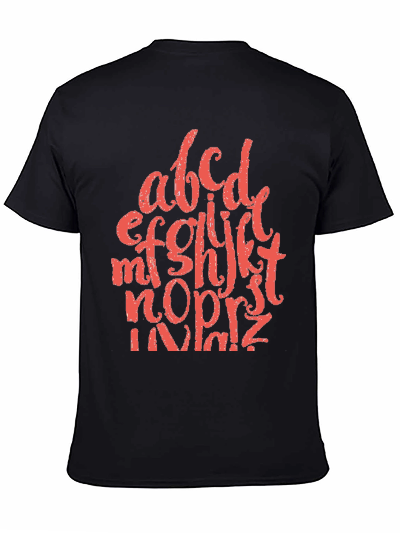 Alphabet Black Graphic T-Shirt