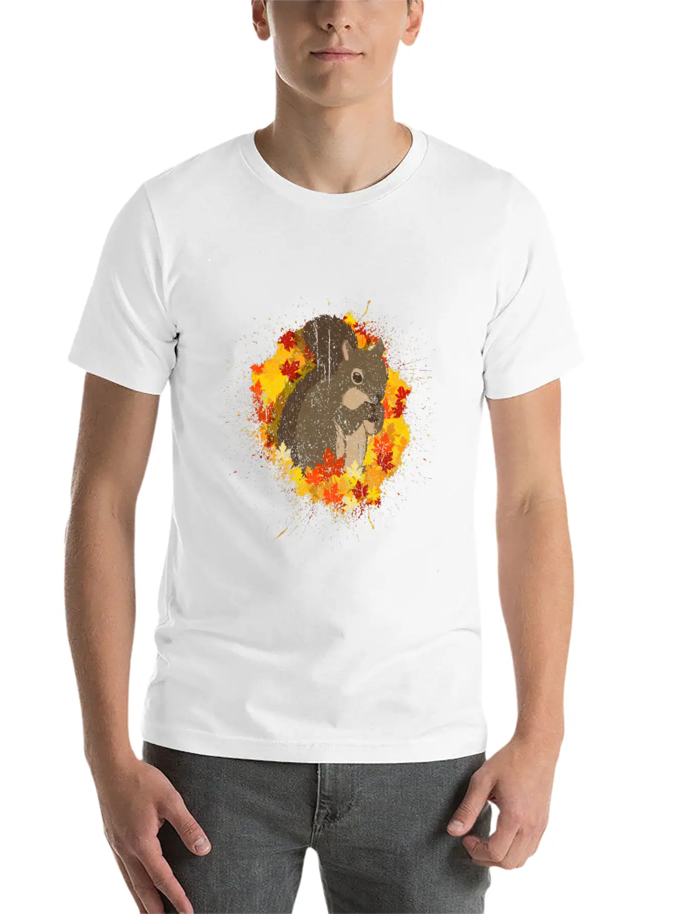 Squirrel Rodent Chipmunk Nuts Animal Lightweight Cotton T-Shirt – Daily Comfort Graphic Shirt