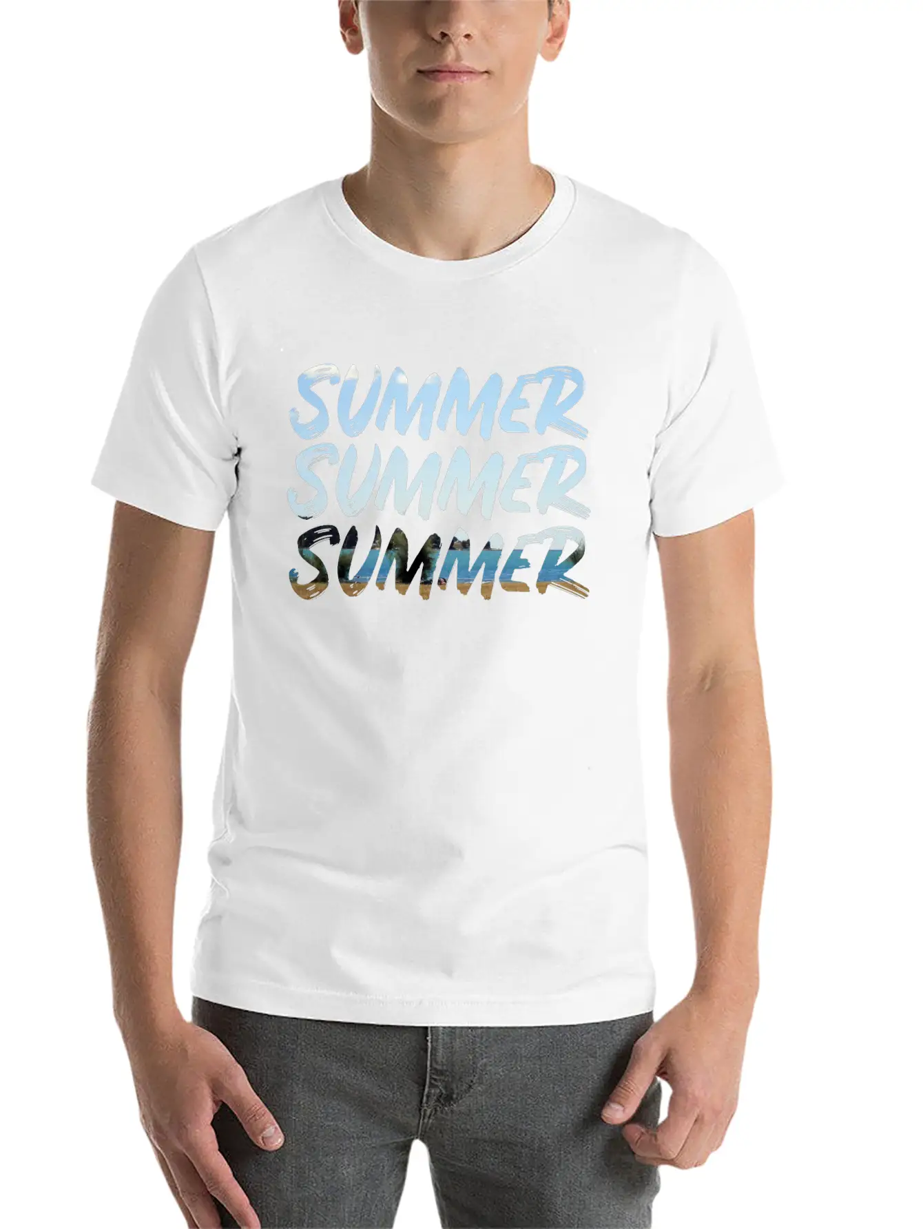 Summer Summer Summer Lightweight Cotton T-Shirt – Daily Comfort Graphic Shirt
