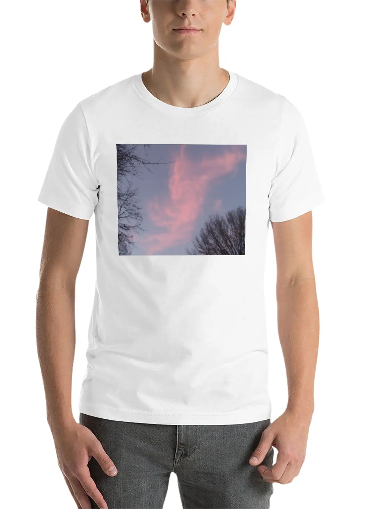 Sun Clouds Lightweight Cotton T-Shirt – Daily Comfort Graphic Shirt