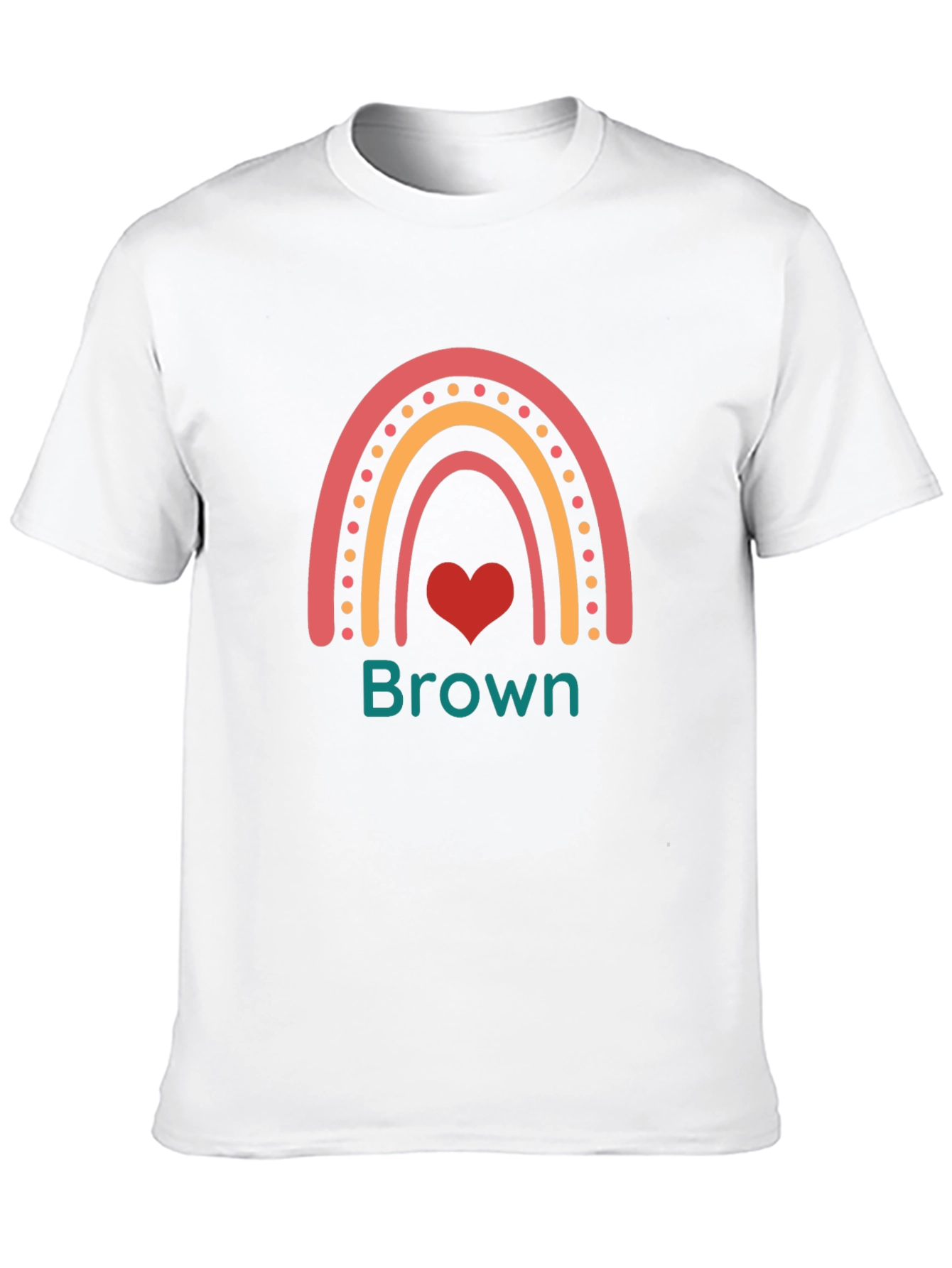 Rainbow Brown Name T-Shirt