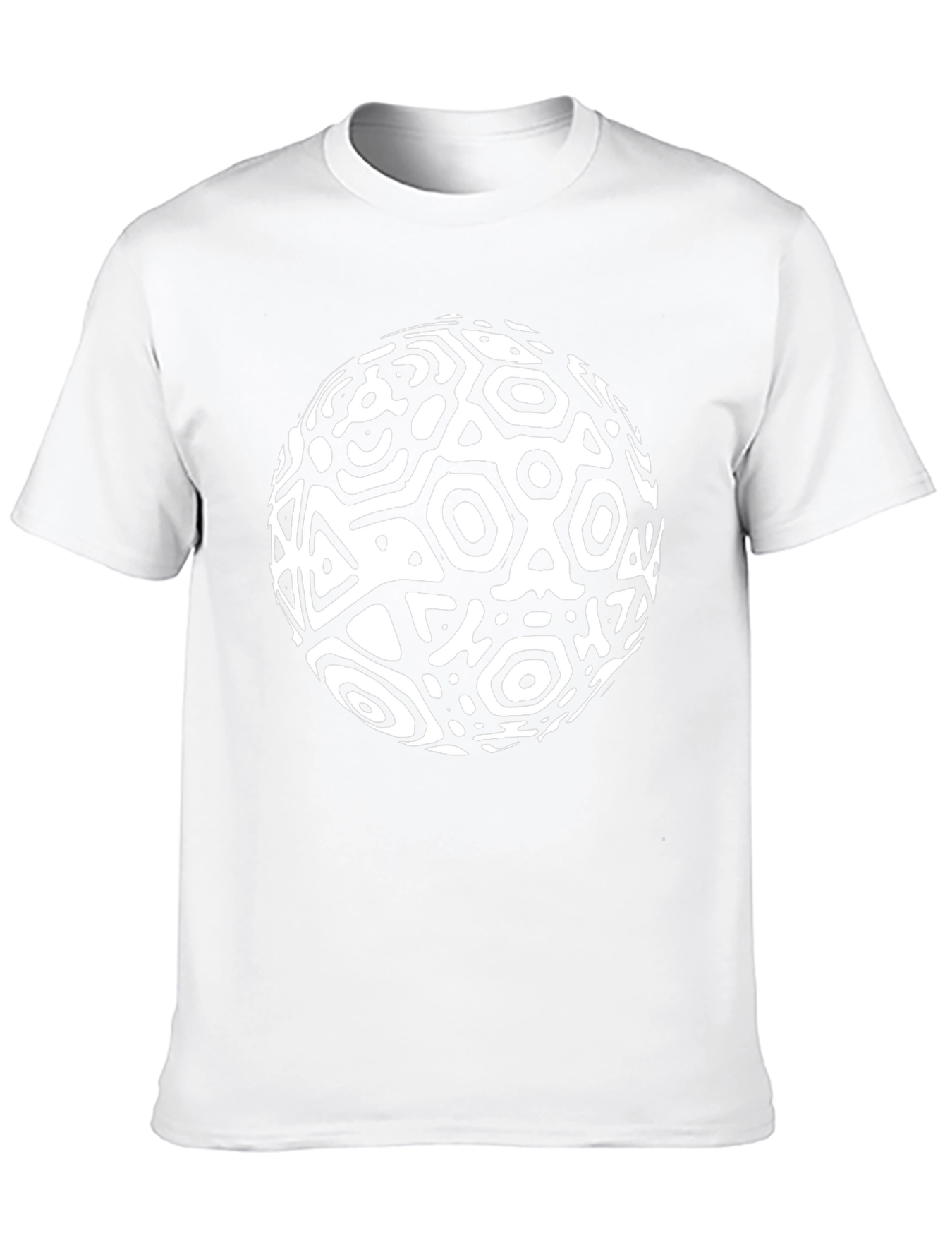 Abstract Geometric Sphere Black T-Shirt