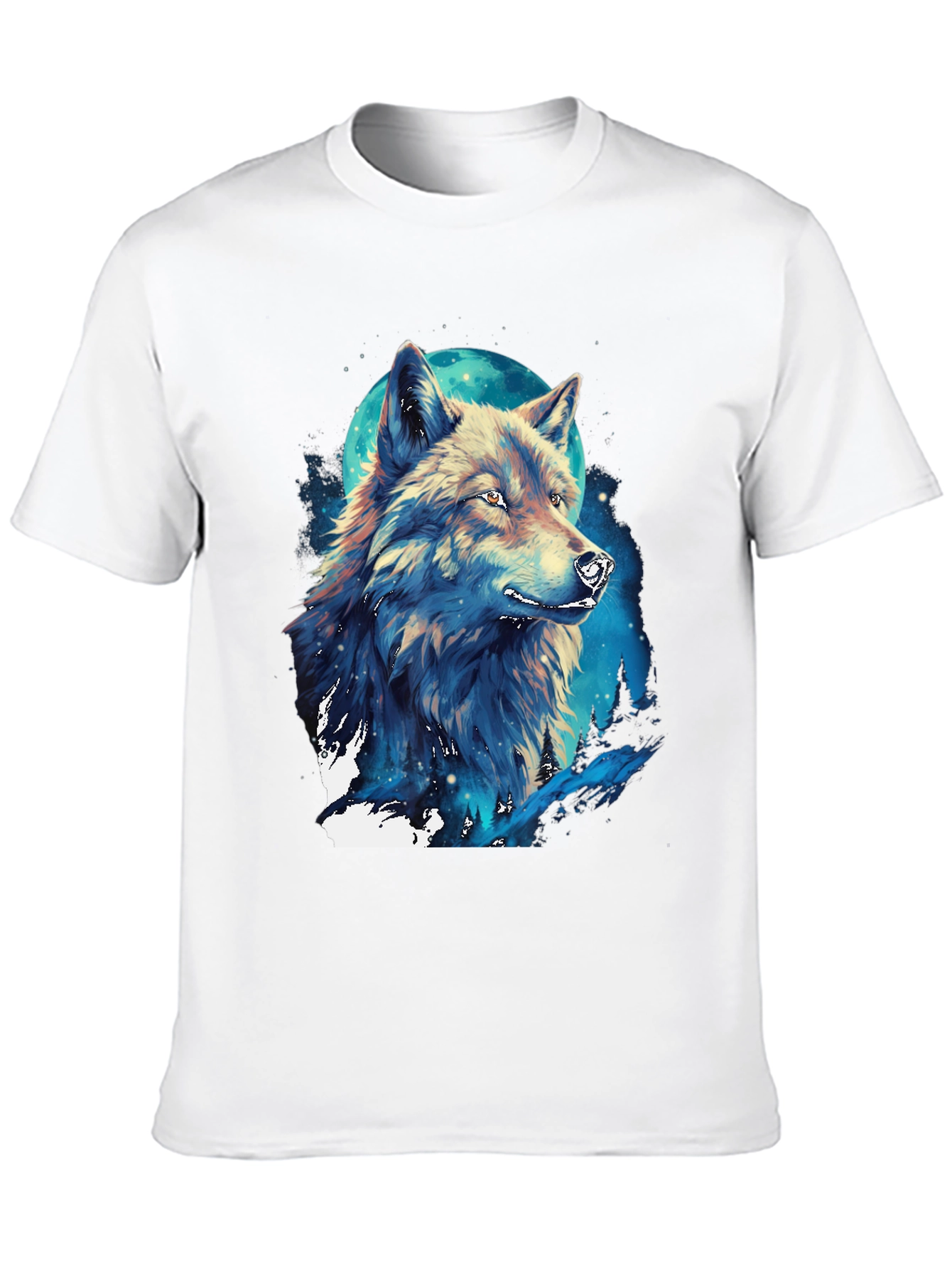 Wolf Moon Graphic Tee - Artistic Design