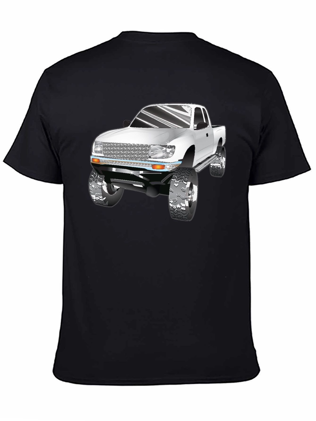 Truck Graphic Tee - Black Cotton T-Shirt