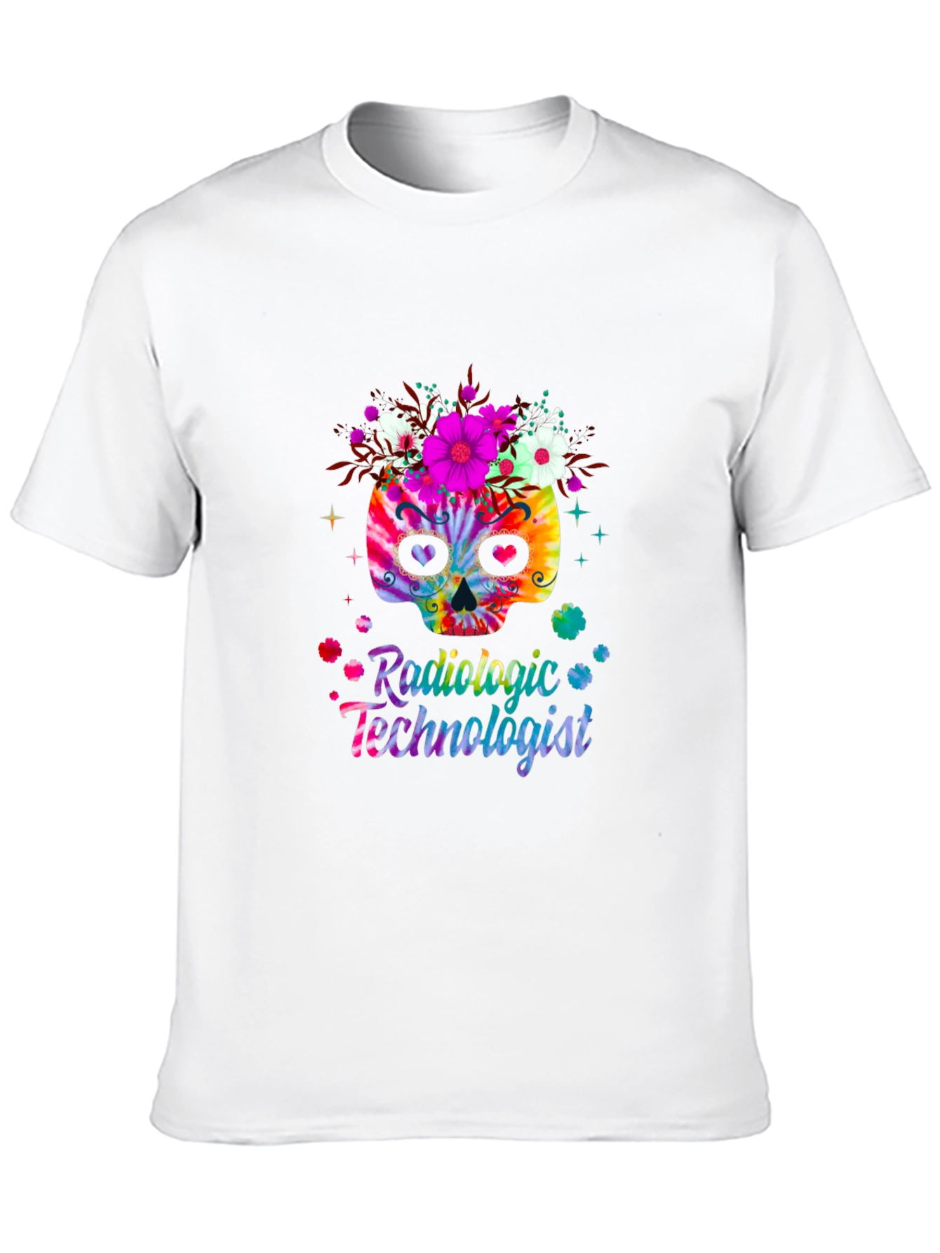 Radiologic Technologist Floral Skull Tee