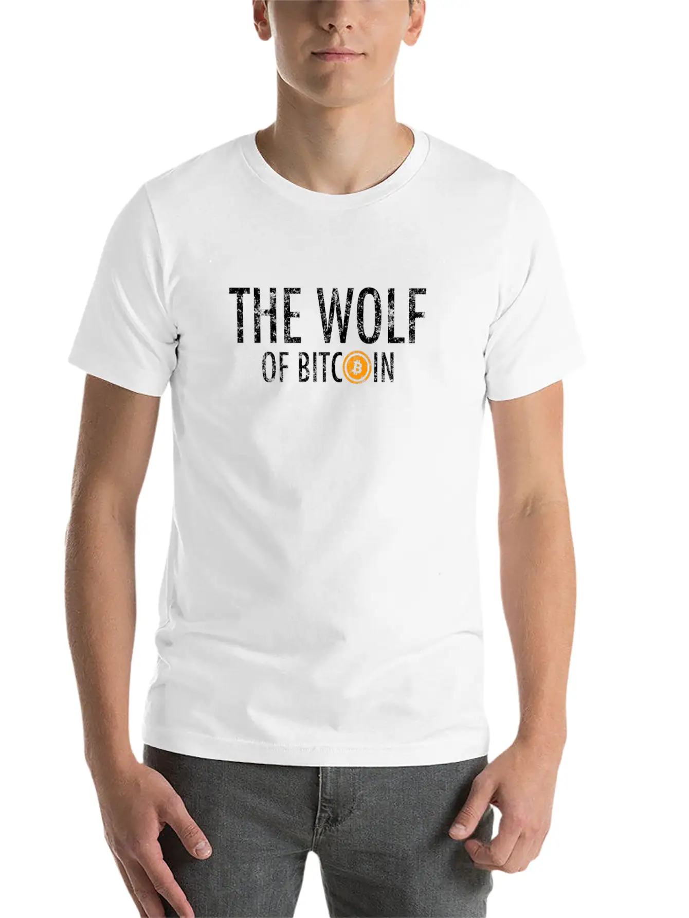 The Wolf Of Bitcoin Vintage Cryptocurrency Lightweight Cotton T-Shirt – Daily Comfort Graphic Shirt