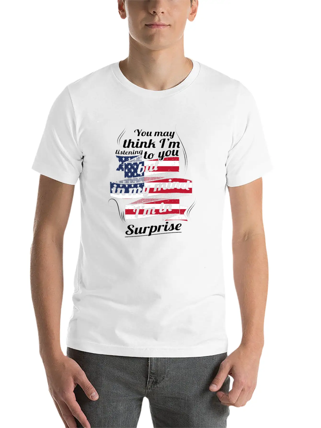 THERAPIE URLAUB AMERICA USA TRAVEL Surprise Lightweight Cotton T-Shirt – Daily Comfort Graphic Shirt
