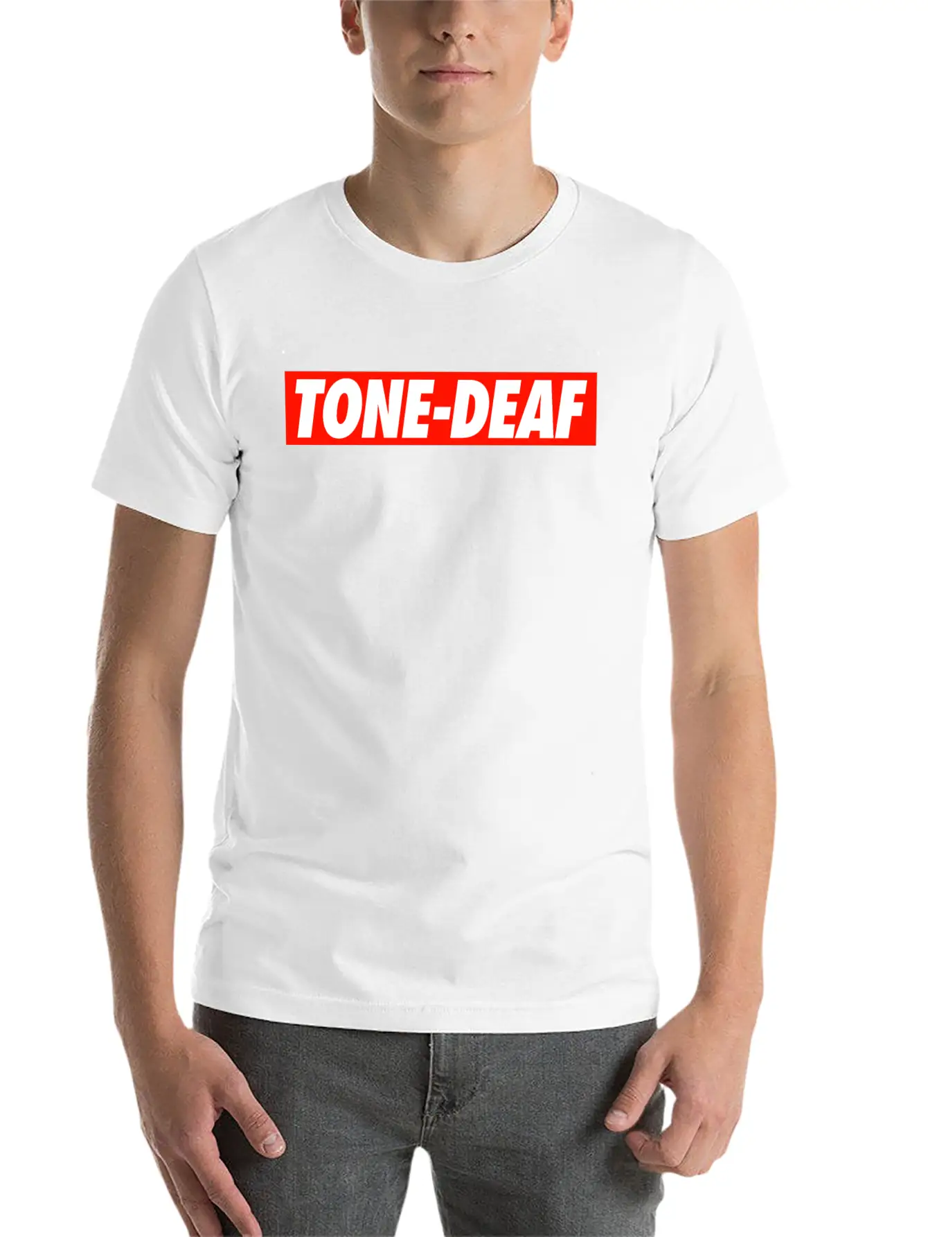 TONE-DEAF Lightweight Cotton T-Shirt – Daily Comfort Graphic Shirt