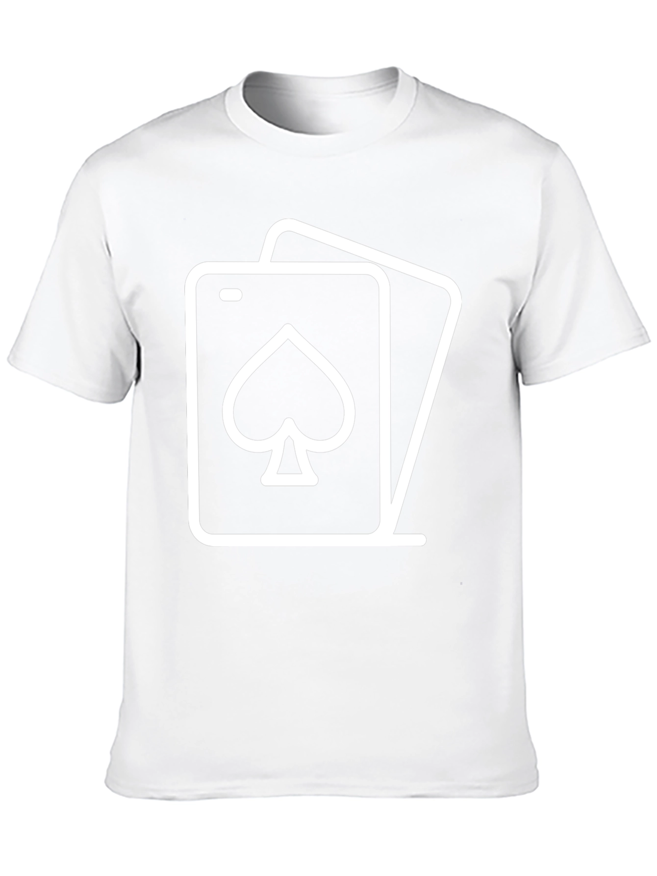 Spade Card Graphic Tee - Black Cotton Casual Shirt