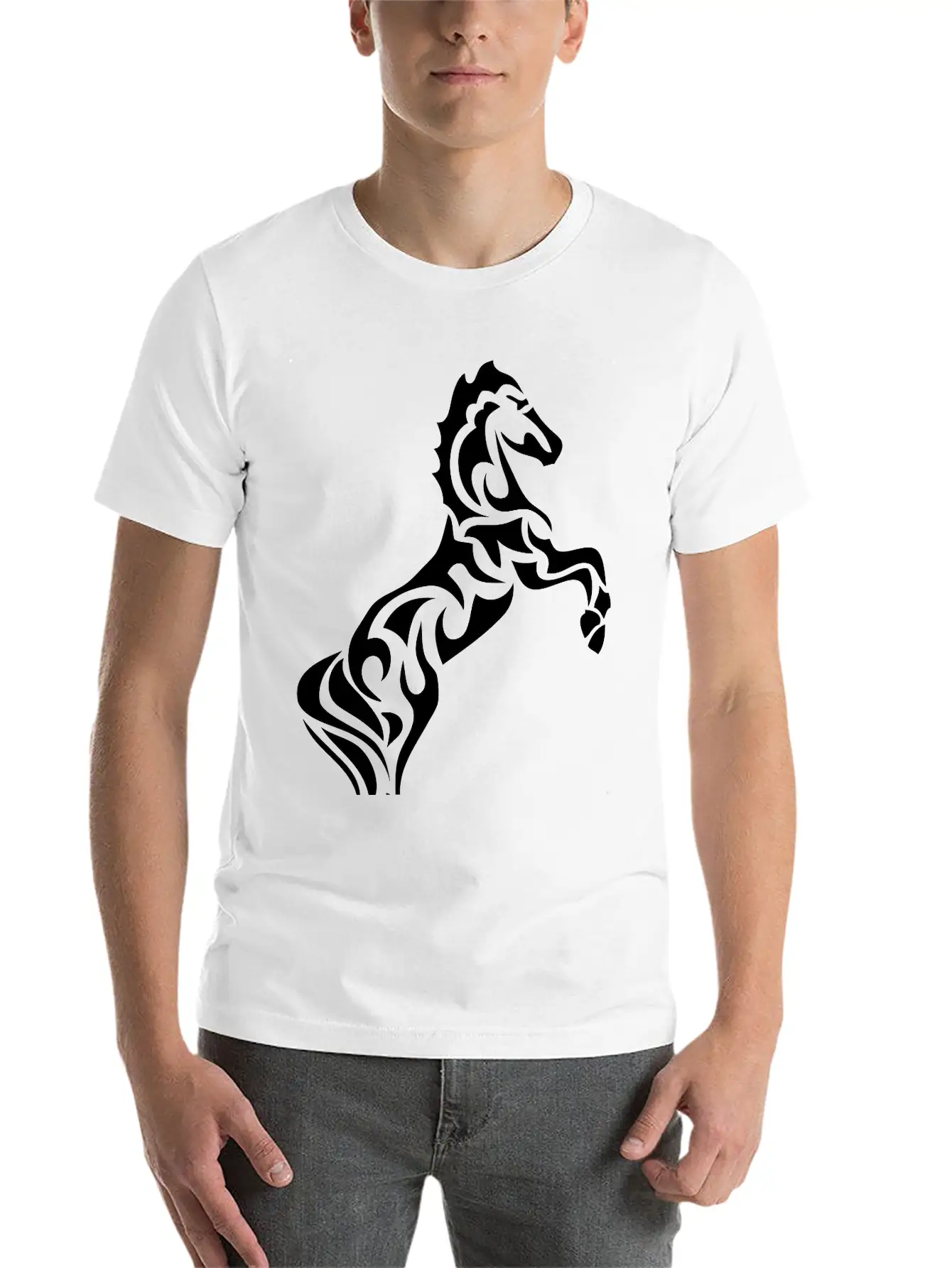 Tribal Horse 1 Lightweight Cotton T-Shirt – Daily Comfort Graphic Shirt