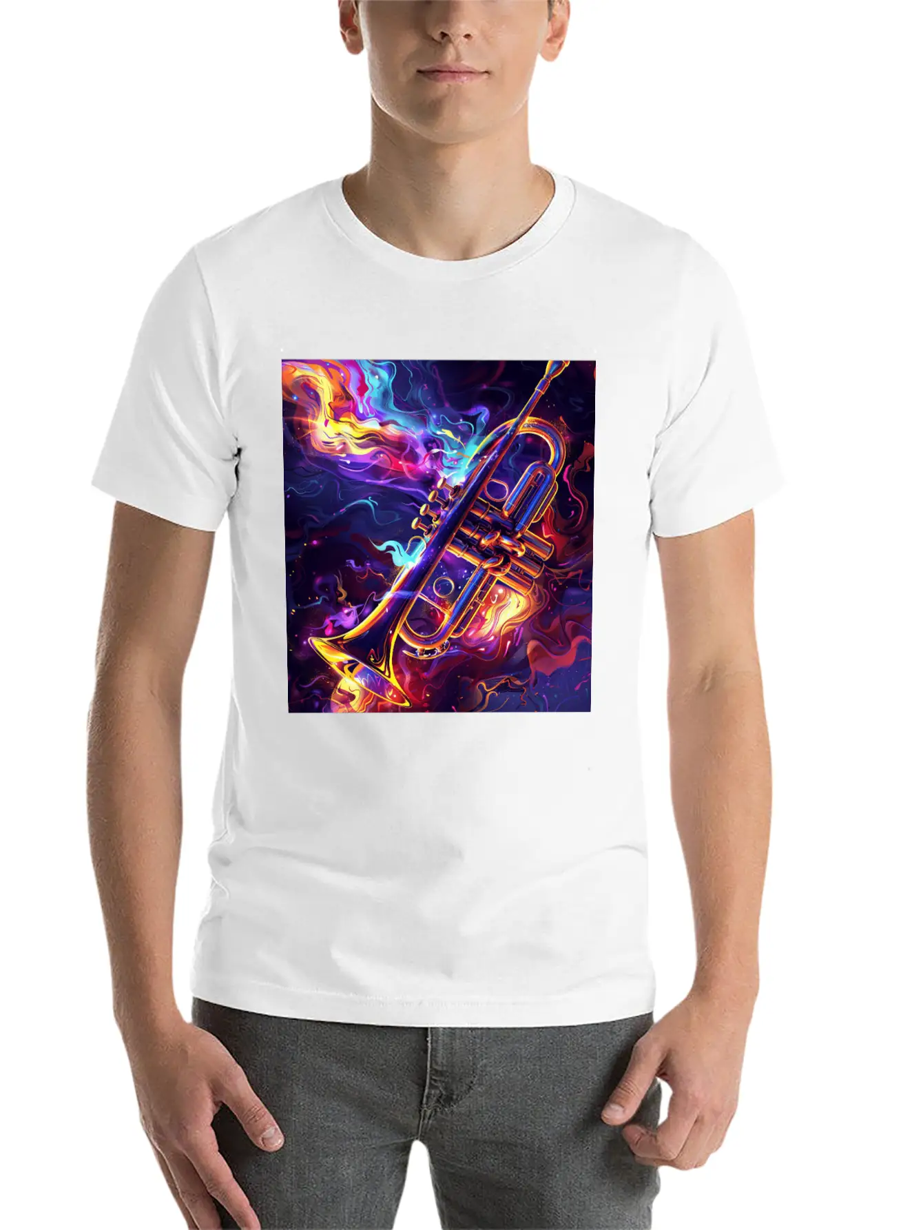 Trumpet Lightweight Cotton T-Shirt – Daily Comfort Graphic Shirt